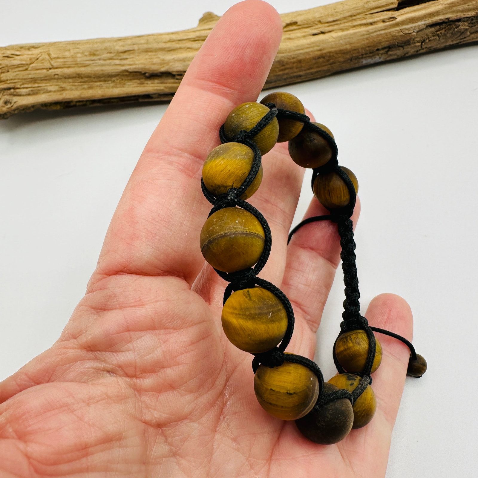 The Unbranded Brand Matte Tiger's Eye Bead Stone Cord Bracelet Size ONE SIZE - 2 Thumbnail