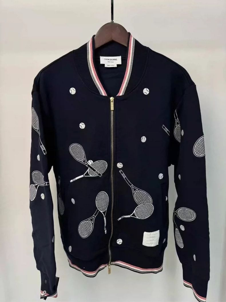 Thom Browne Thom Browne size5 Embroidered tennis jacket Size US XXL / EU 58 / 5 - 1 Thumbnail