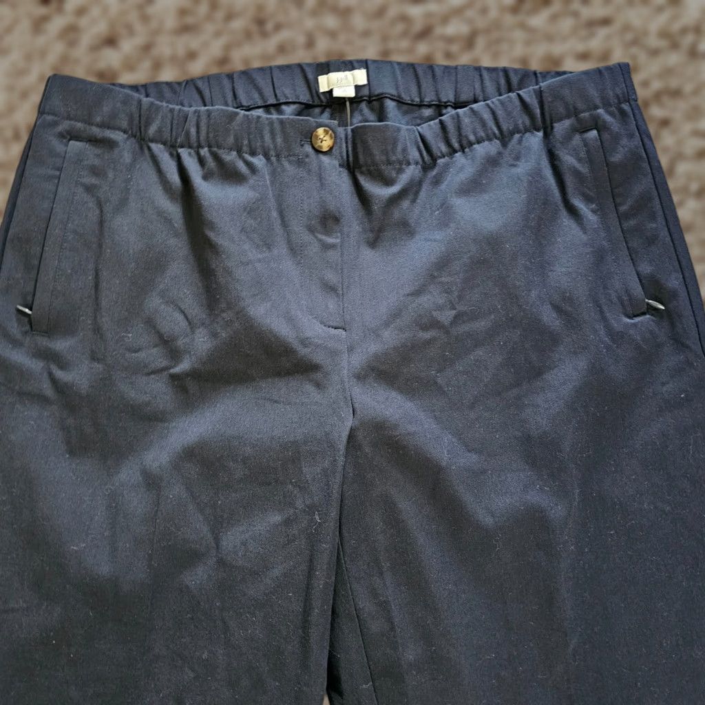 J. Jill J Jill Pants Women 18 Tall Blue Tapered Elastic Waist Classic Career Slacks Size 40" / US 18 - 1 Thumbnail