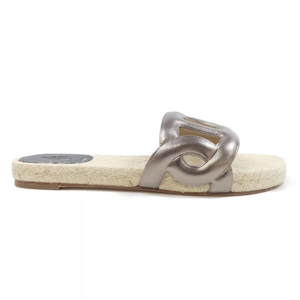 Hermes Hermes Nappa Metallise Sandals Leather Shoes DUTY FREE for USA