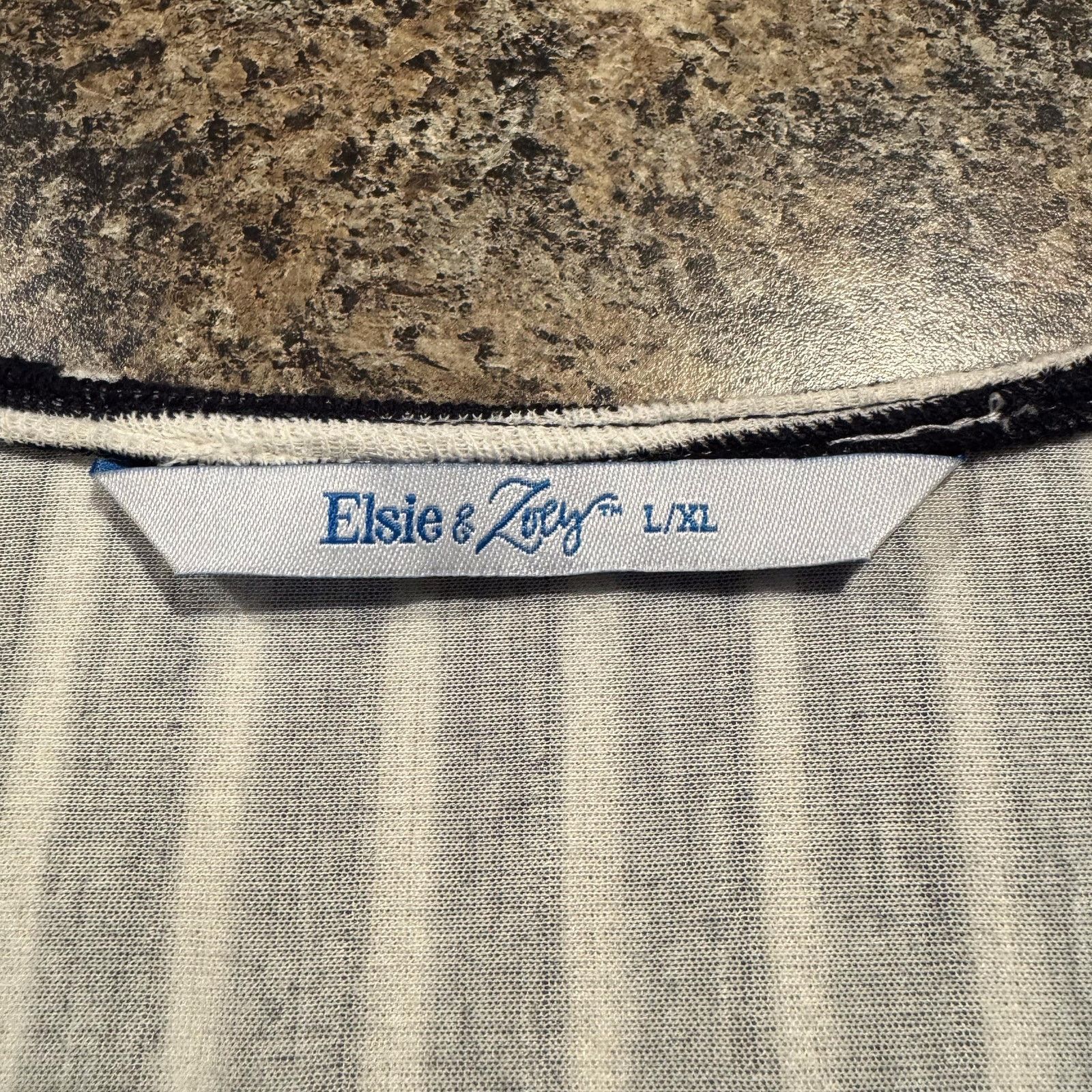 Other Elsie & Zoey Terry Cloth Dress Striped Navy L/XL Coastal Size L / US 10 / IT 46 - 4 Thumbnail