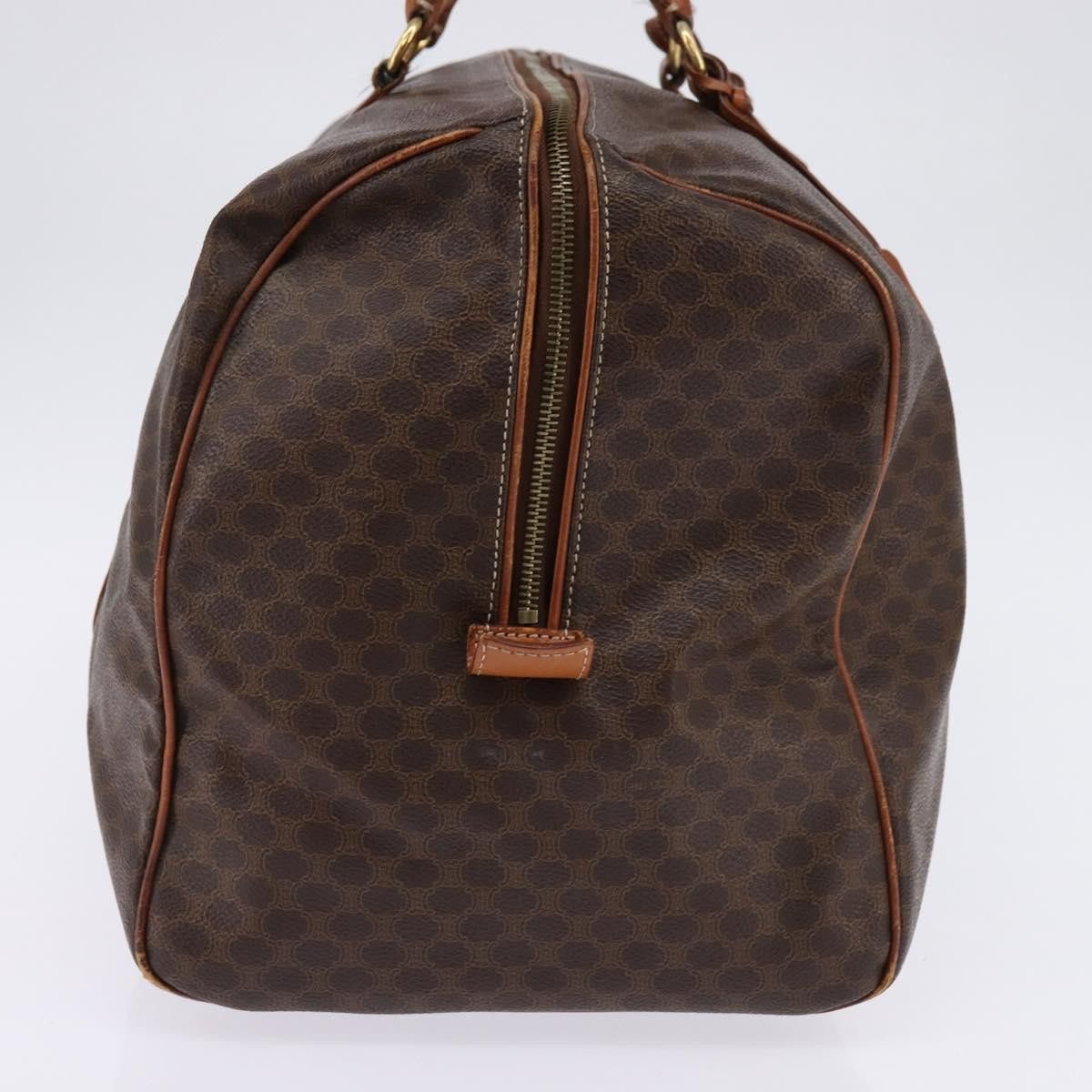 Celine CELINE Macadam Canvas Boston Bag Pvc Leather Brown Gold Size ONE SIZE - 5 Thumbnail