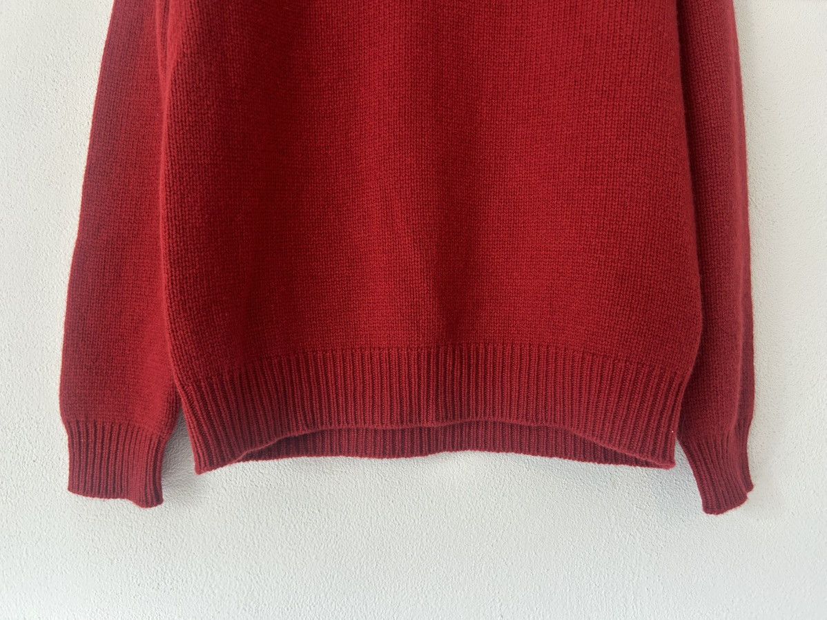 Hermes Red Cashmere V-Neck Sweater Size US L / EU 52-54 / 3 - 3 Thumbnail