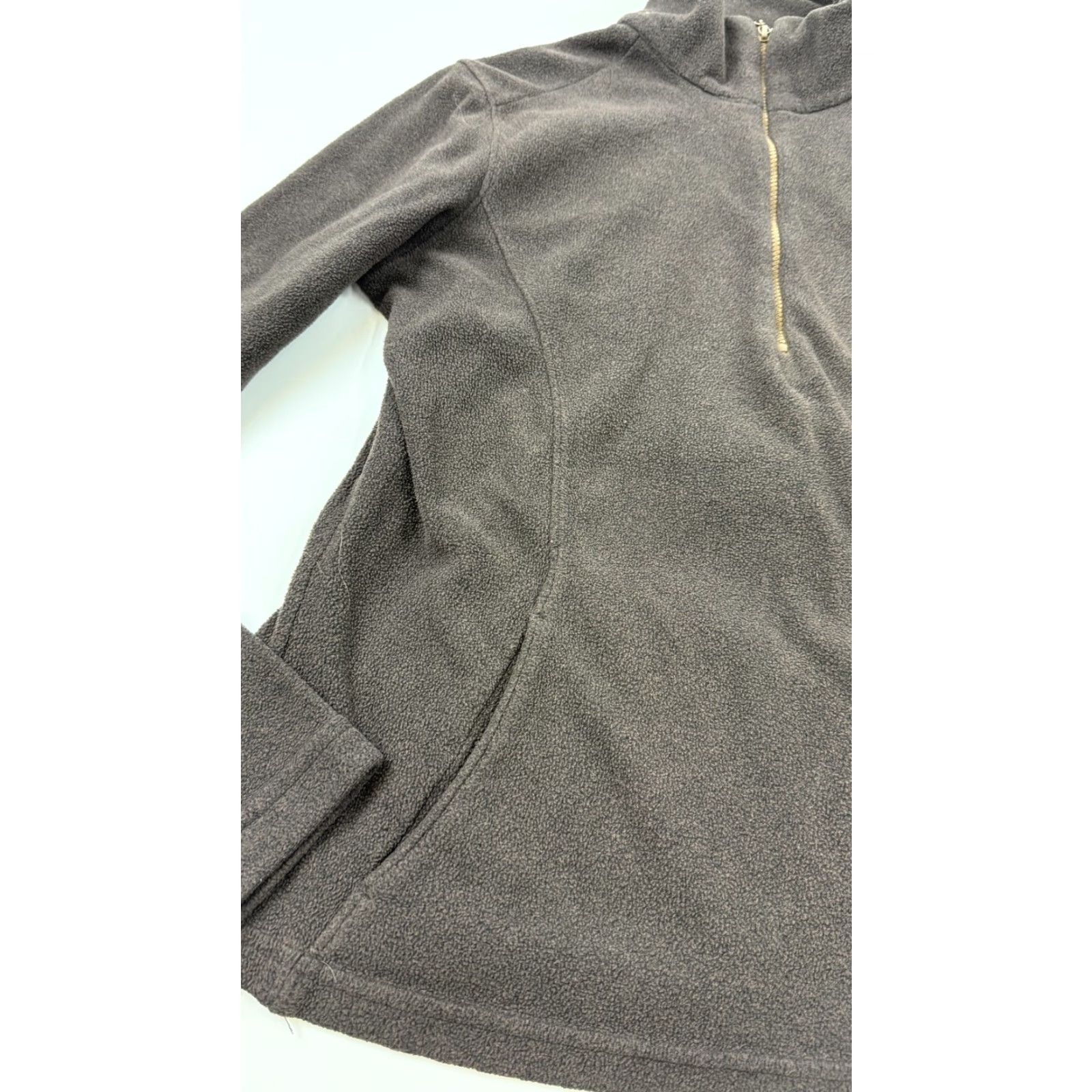 Prana prAna Pullover Womens Small Brown Fleece 1/4 Zip Mock Neck Hiking USA Made Vtg Size S / US 4 / IT 40 - 3 Thumbnail
