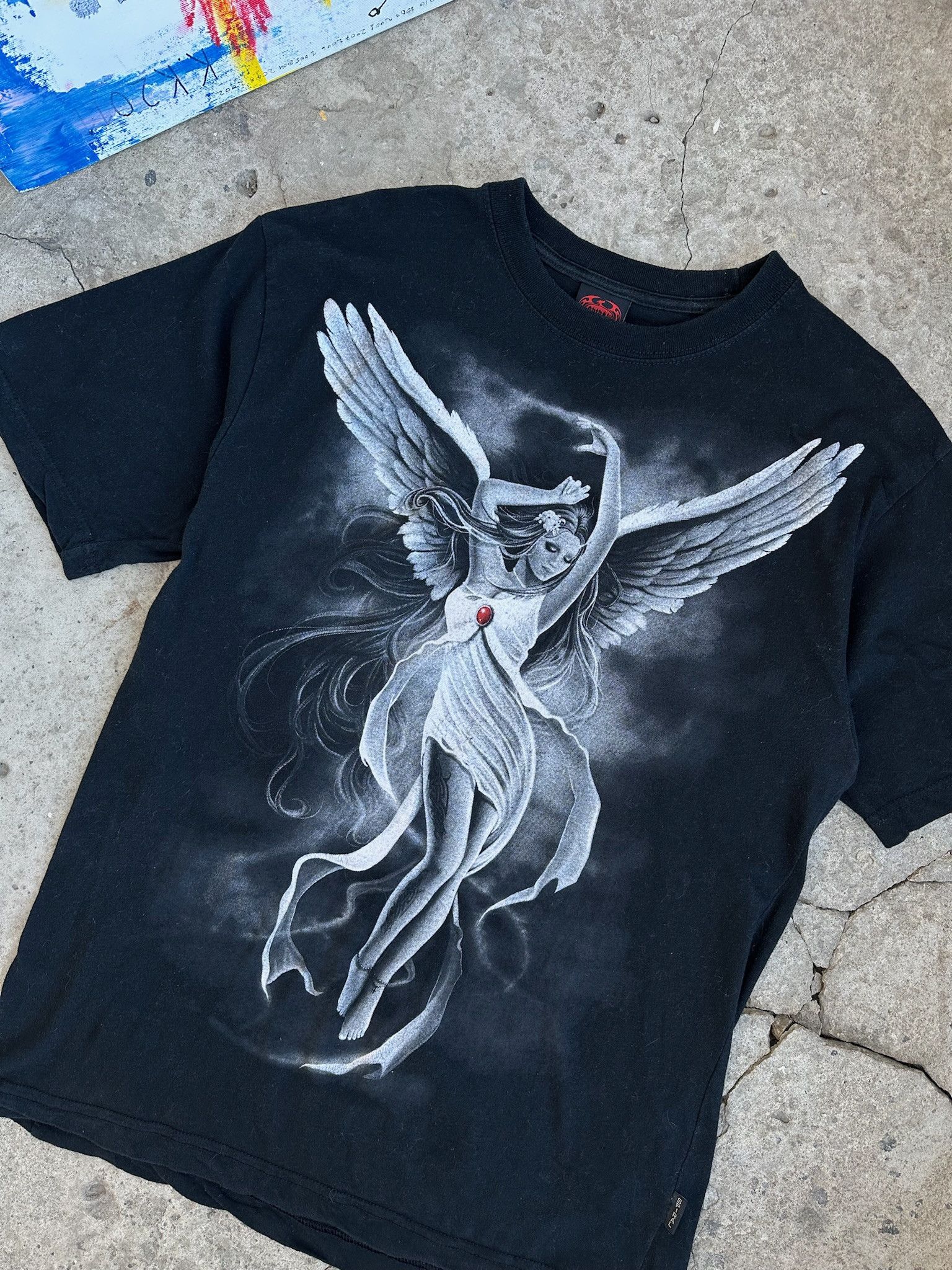 Band Tees Vintage Y2K Sexy ANGEL BROKE VAMP Girl Blood DEAD Horror Tee Size US L / EU 52-54 / 3 - 7 Thumbnail