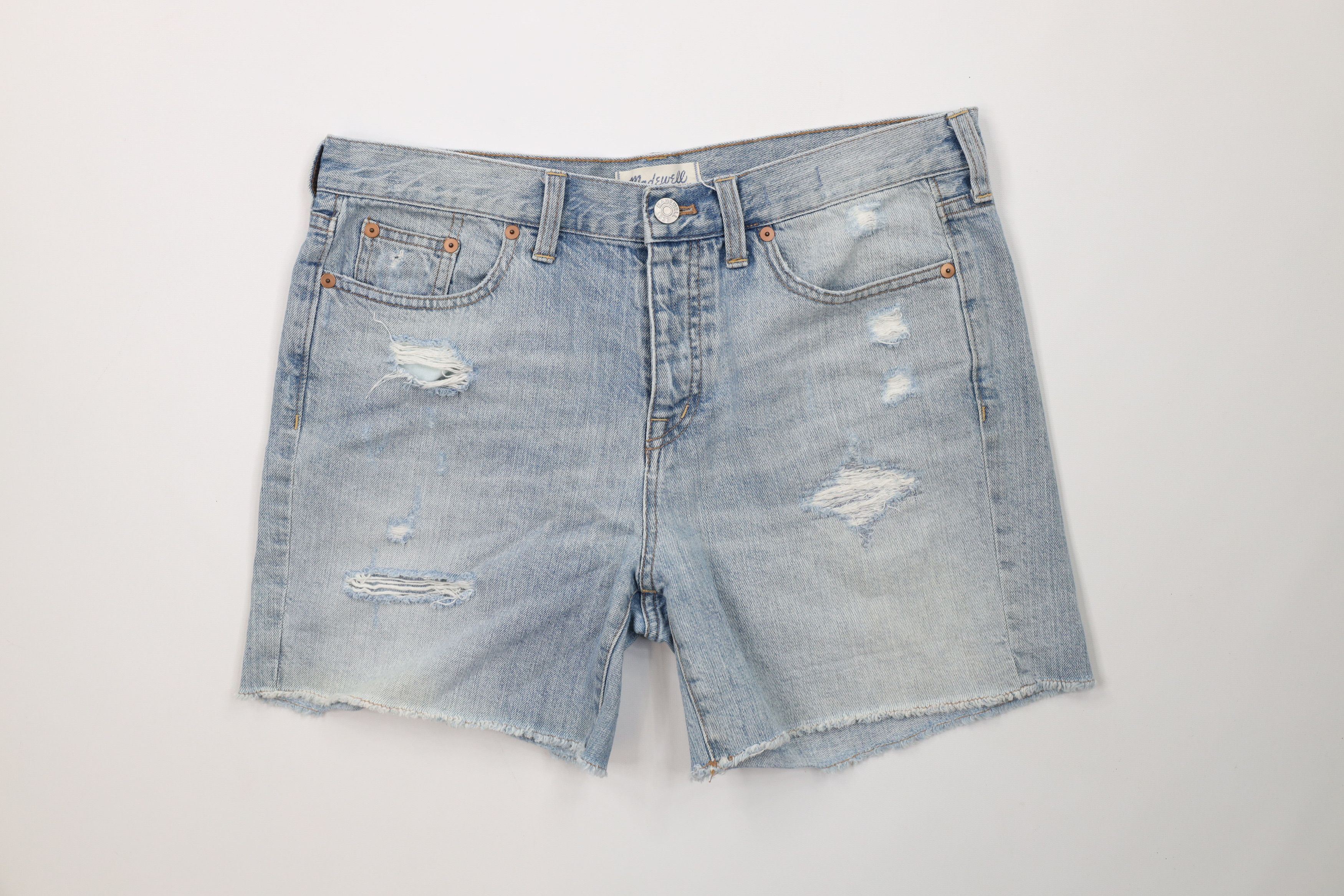 Madewell Madewell Button Fly Denim Jean Shorts Blue Cotton Size 29" - 1 Thumbnail