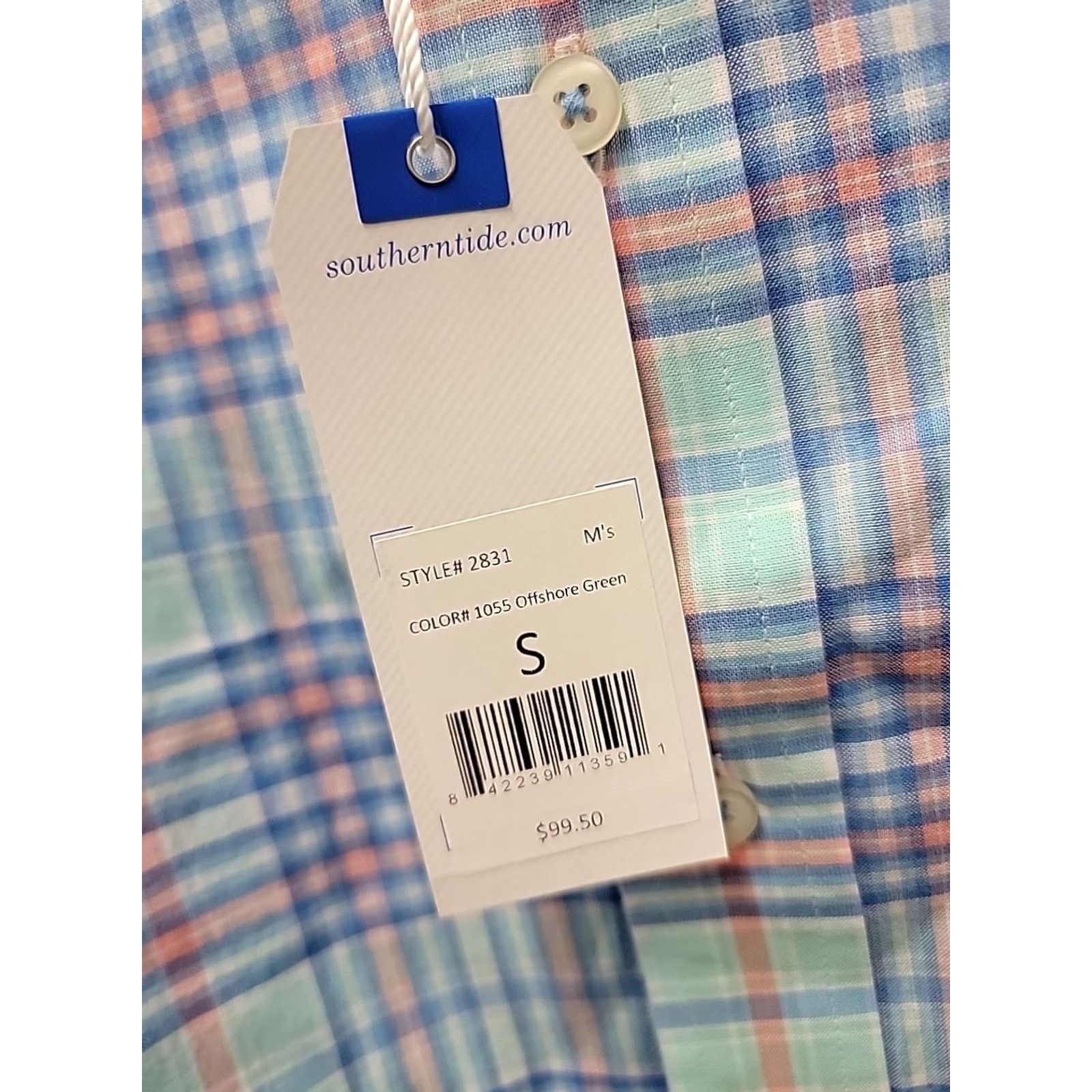 Southern Tide NWT Southern Tide Shirt Mens Small Blue Plaid Classic Fit Cotton Size US S / EU 44-46 / 1 - 3 Thumbnail