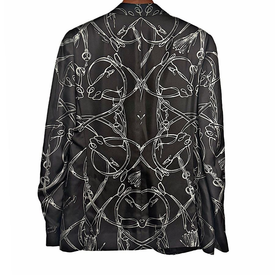 Gucci Authentic Gucci Tom Ford Runway Silk Equestrian Blazer Size 38R - 3 Thumbnail