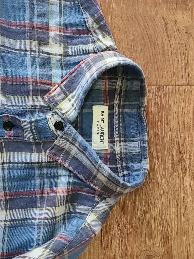 Saint Laurent Paris Saint Laurent Paris Saint Laurent Checkered Shirt Size M-2 Size US M / EU 48-50 / 2 - 2 Thumbnail
