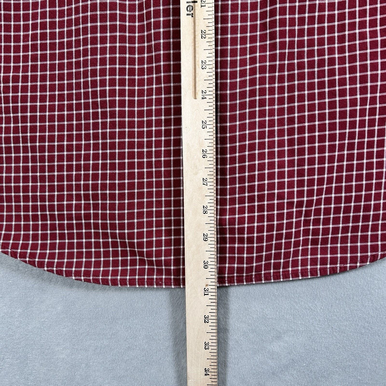 J.Crew J Crew Men's Sz L Red White Lines Squares Long Sleeve Shirt Size US L / EU 52-54 / 3 - 8 Thumbnail
