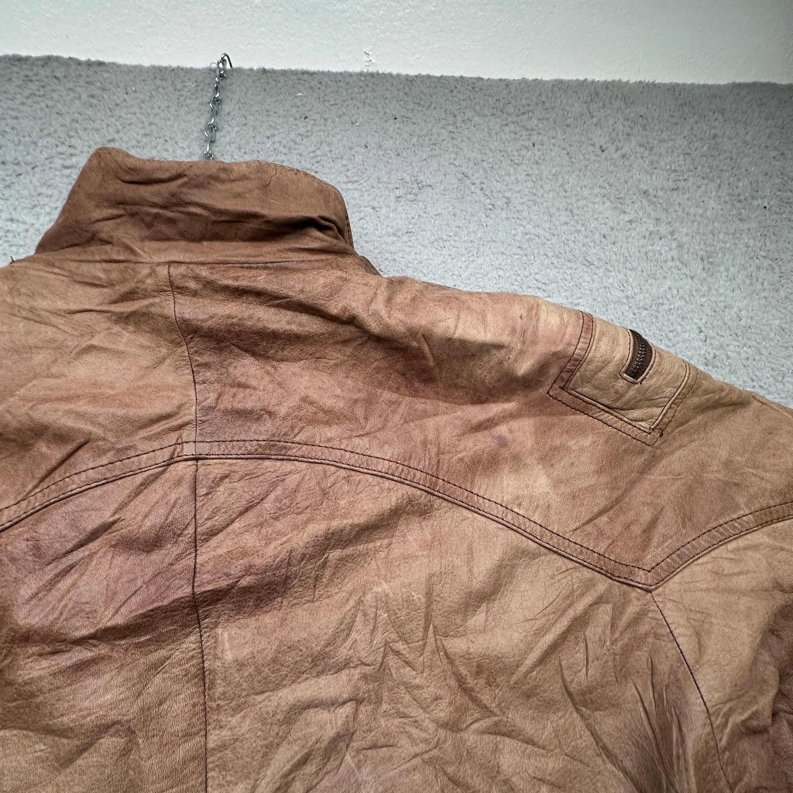 Adventure Bound VTG 90s Adventure Bound Bomber Leather Jacket Womens Medium Size M / US 6-8 / IT 42-44 - 14 Thumbnail