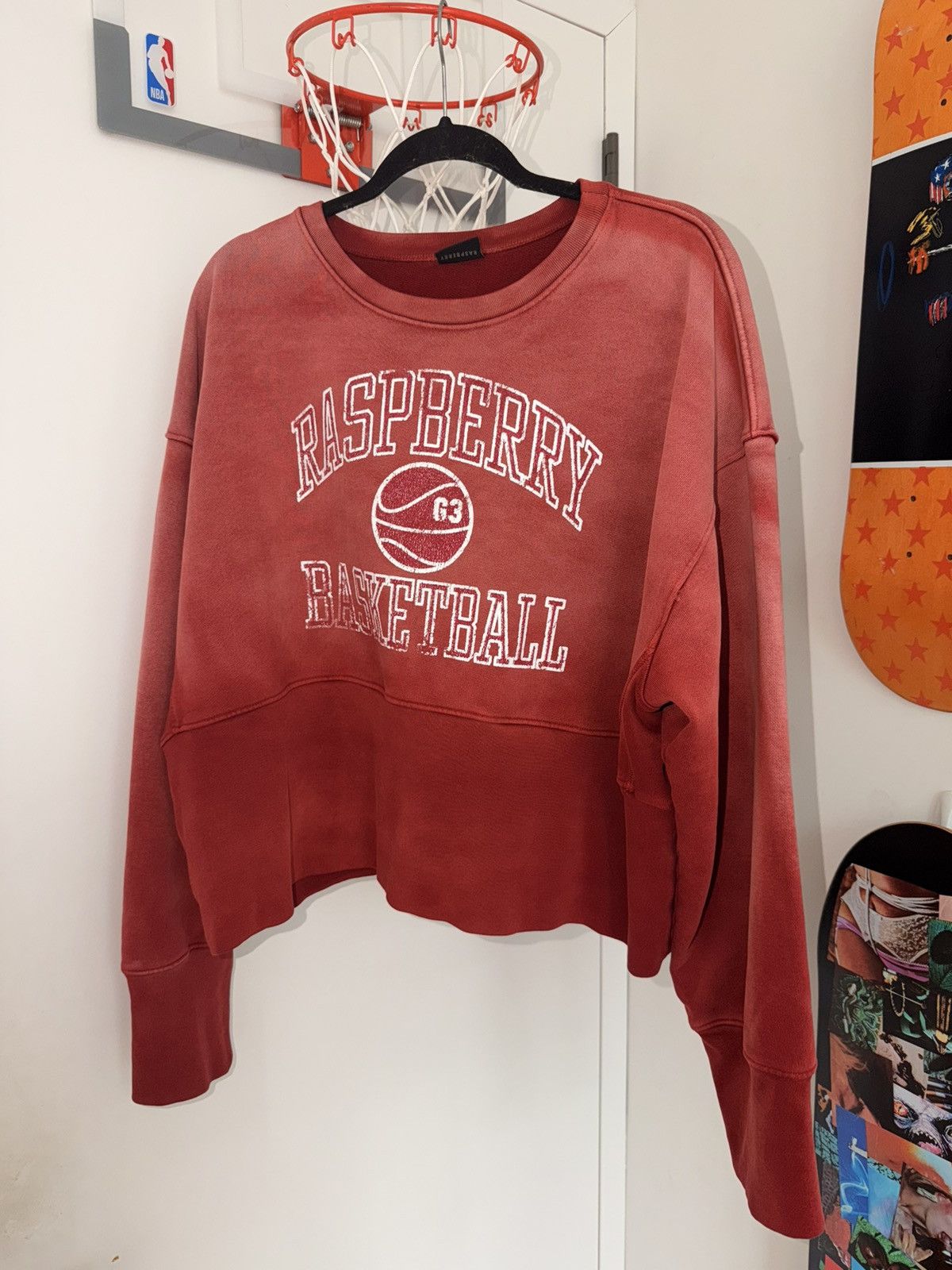 The Gv Gallery Raspberry Basketball Sweater