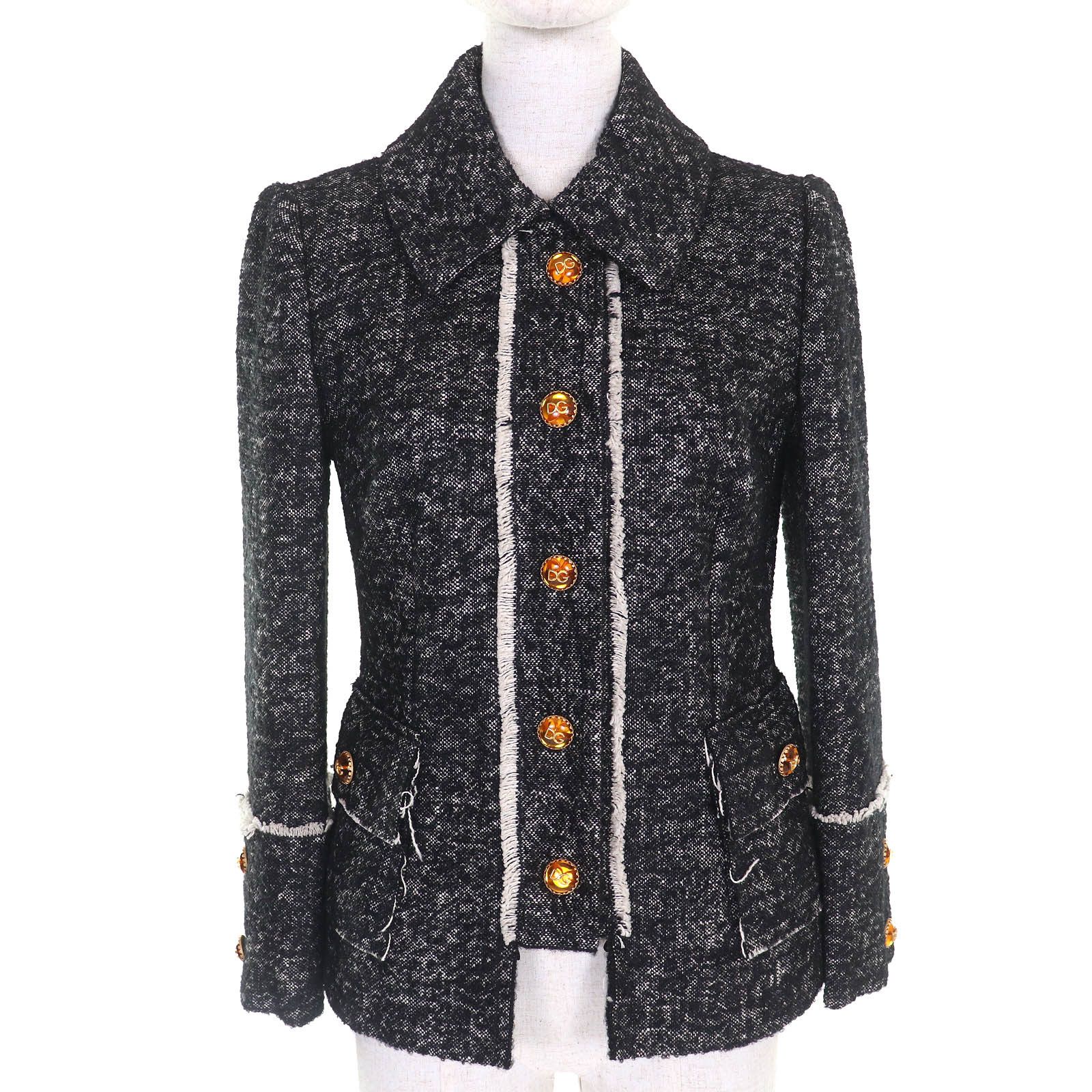 Dolce & Gabbana Dolce & Gabbana Dolce&Gabbana Tweed Jacket Others Outerwear F28PGT DUTY FREE for USA Size ONE SIZE - 1 Thumbnail