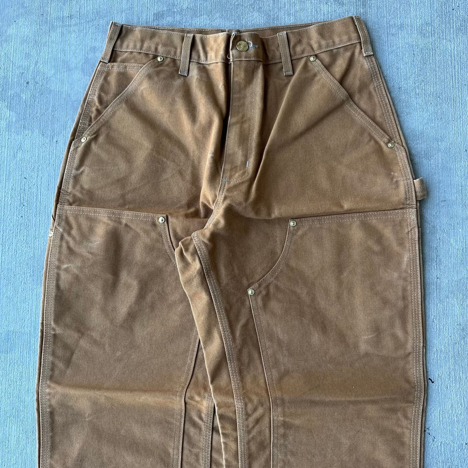 Carhartt × Vintage Carhartt brown double knee work wear carpenter pants Size US 29 - 2 Thumbnail