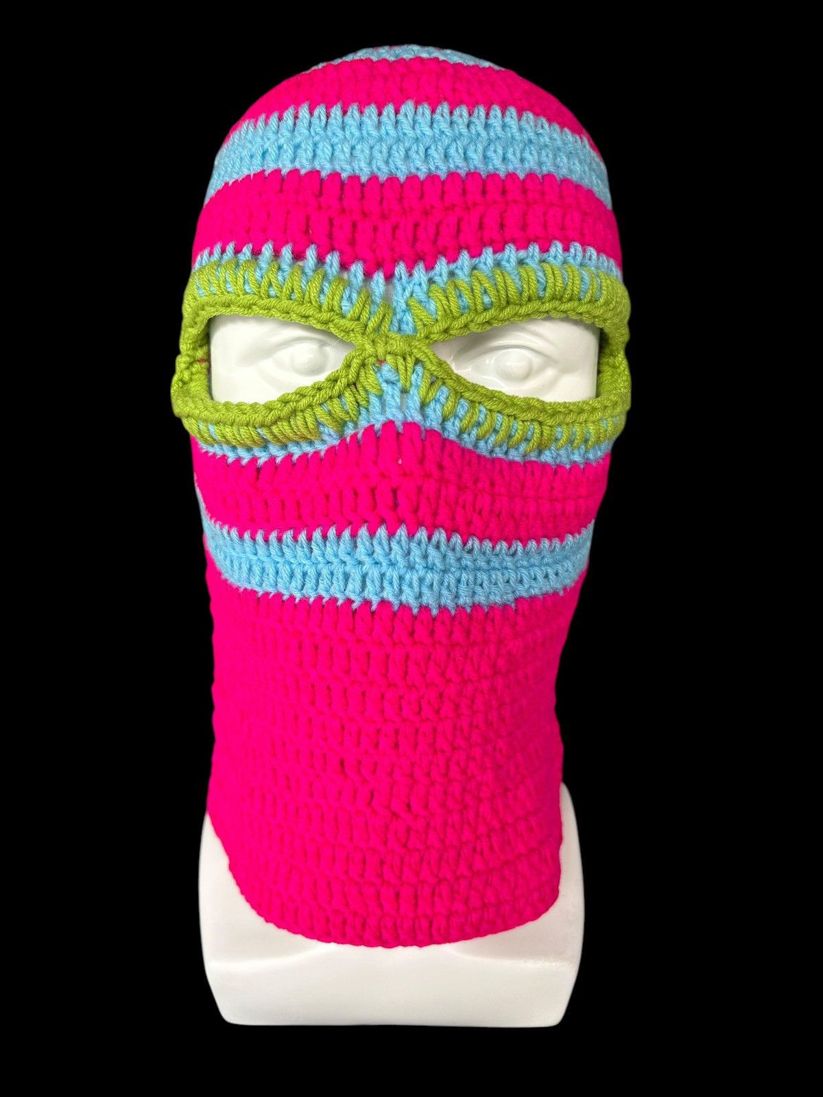 Japanese Brand × Kapital × Vintage Rare Crochet Knitted Handmade Balaclava Masked ☠️☠️ Size ONE SIZE - 1 Thumbnail