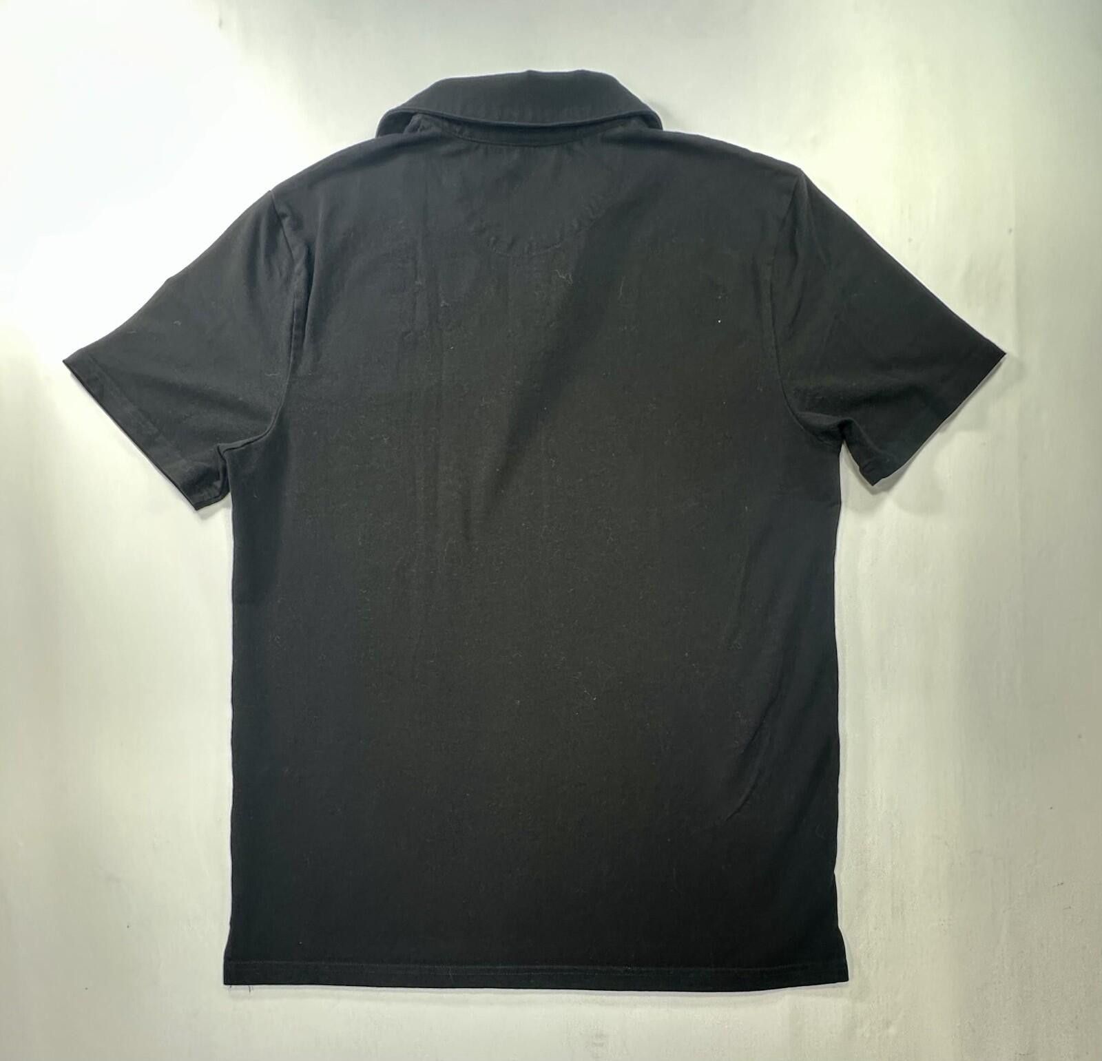 Other Le 31 Par Simons 1/4 Button Cotton Polo Shirt Black Mens M Size US M / EU 48-50 / 2 - 2 Thumbnail