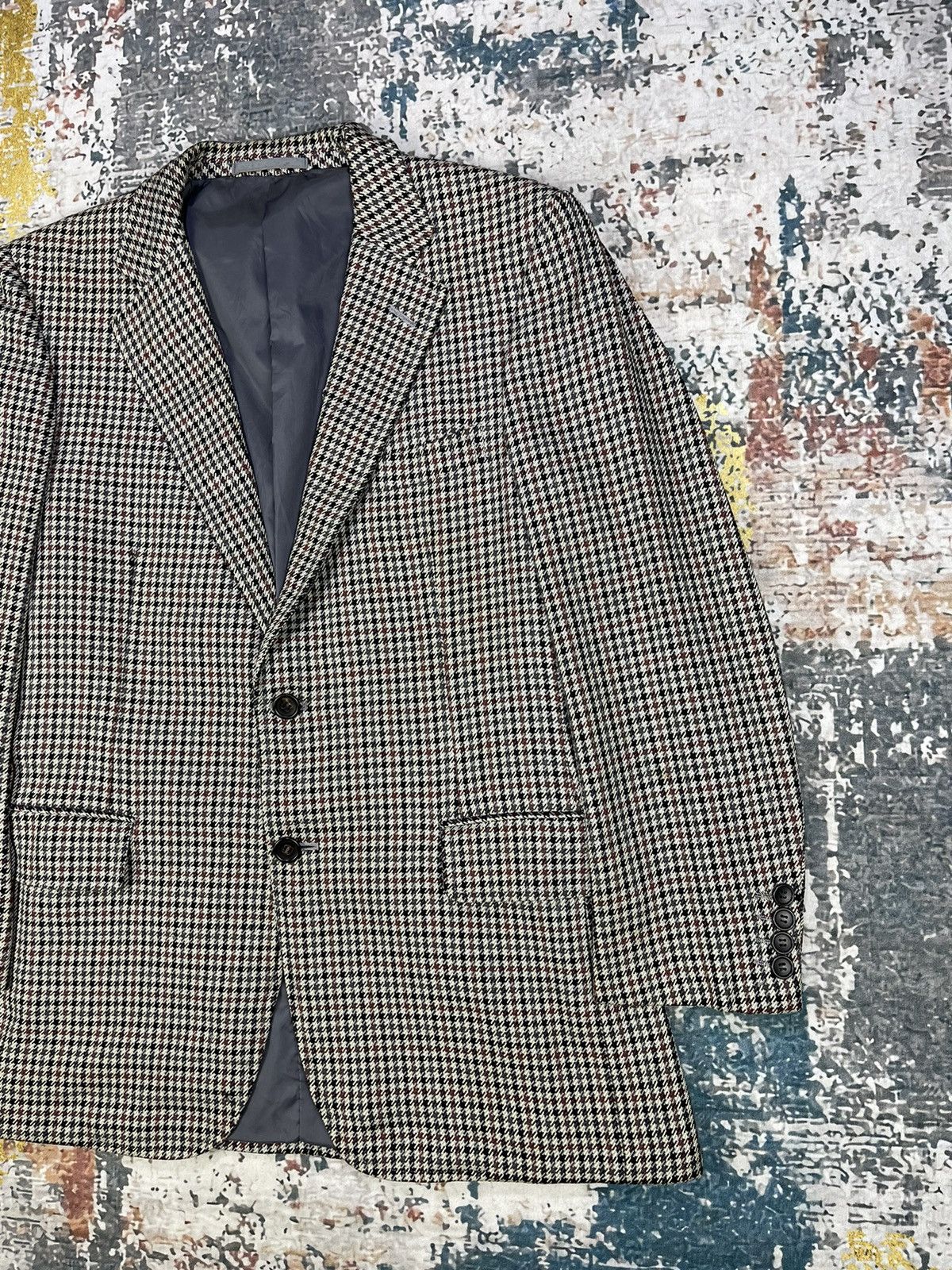 Burberry Vintage Burberrys Houndstooth Check Blazer Size US M / EU 48-50 / 2 - 3 Thumbnail