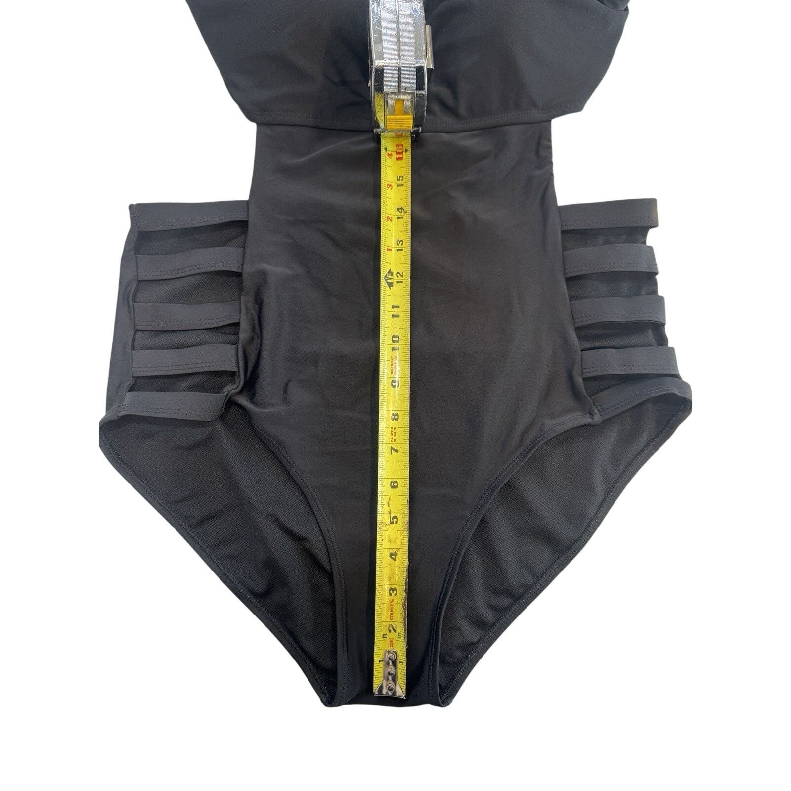 Other Women’s Black One Piece Swimsuit XL Side Cutout Strappy Hip Size ONE SIZE - 4 Thumbnail