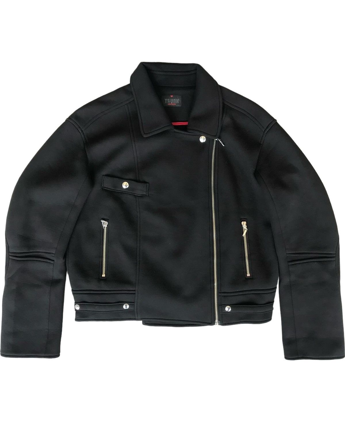 Hiroko Koshino Homme TRUNK by Hiroko Hoshino Biker Asymmetrical Zipper Jacket Size US M / EU 48-50 / 2 - 1 Thumbnail