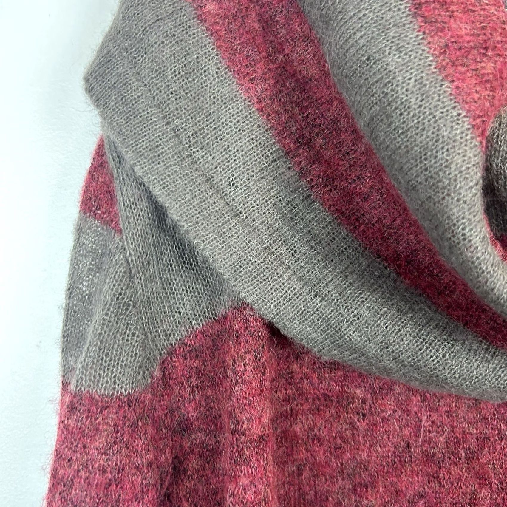 Free People Free People Sweater Womens M Cowl Neck Alpaca Blend Stripes Gray Soft Fall Size M / US 6-8 / IT 42-44 - 7 Thumbnail