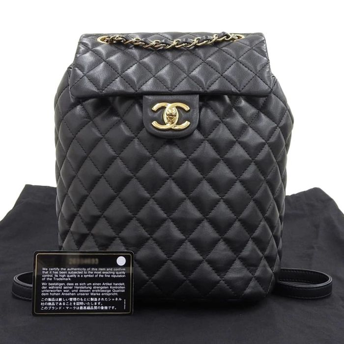Chanel CHANEL Matelasse Coco Mark Backpack Rucksack Leather No. 26 A91121