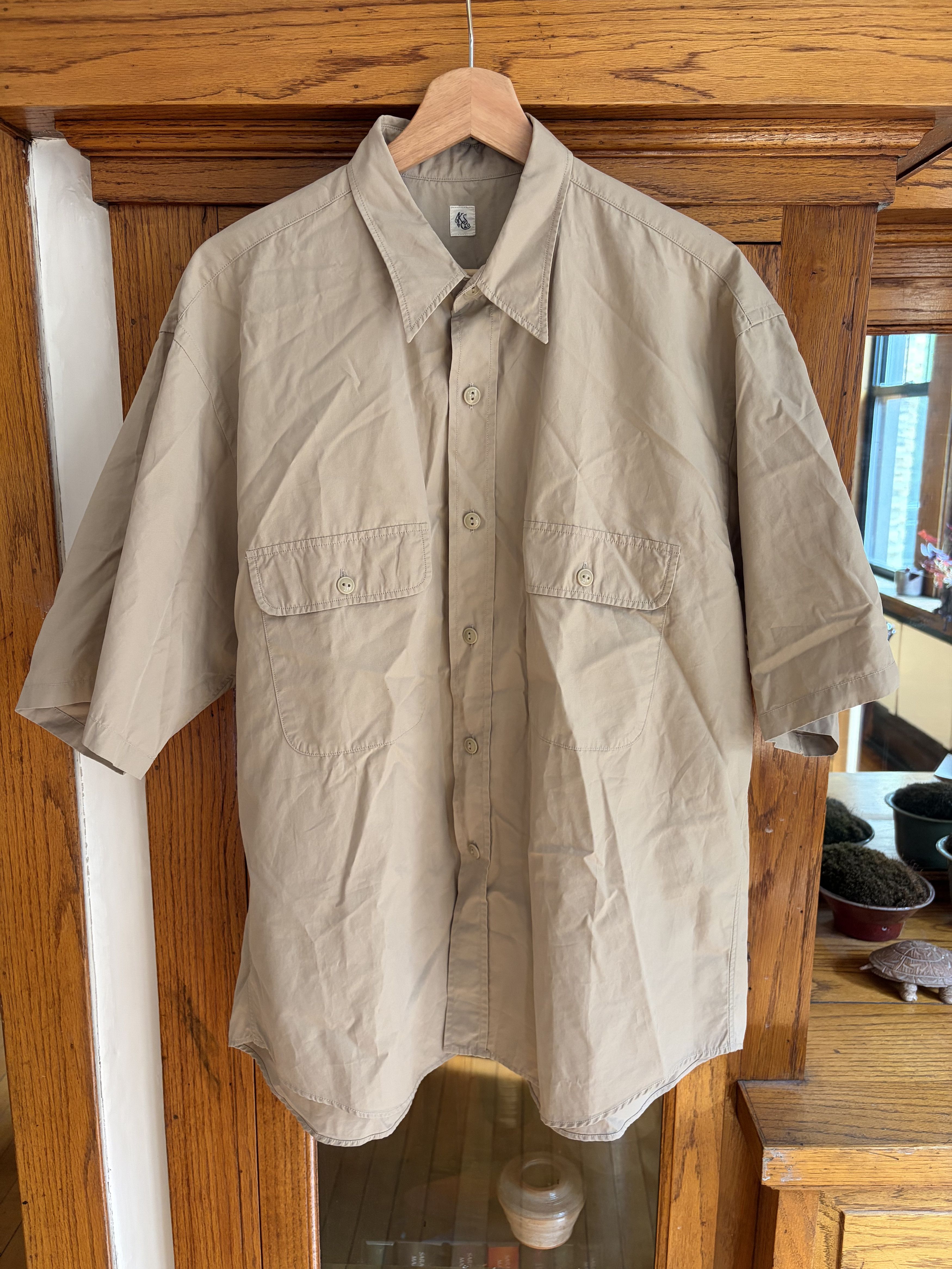 Kaptain Sunshine SS Work Shirt Light Beige Size US M / EU 48-50 / 2 - 2 Thumbnail