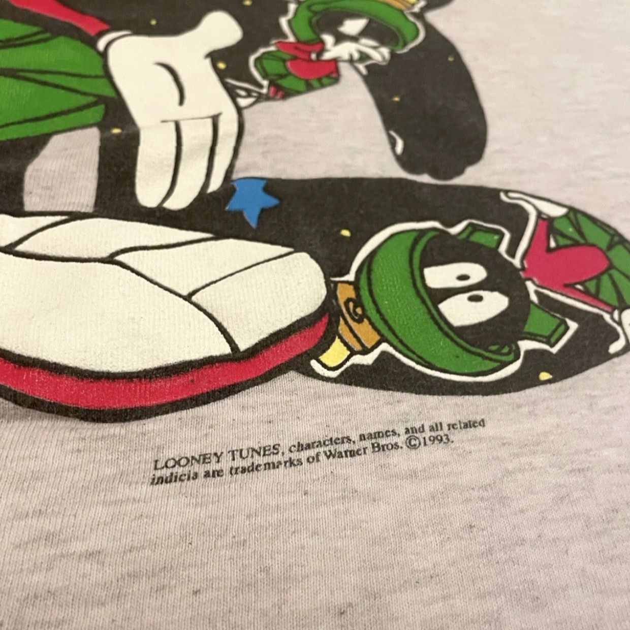 Vintage VINTAGE Marvin The Martian Looney Tunes Shirt Mens XXL Gray 1993 90s Cartoon VTG T-Shirt S Short Sleeve Size US XXL / EU 58 / 5 - 3 Thumbnail