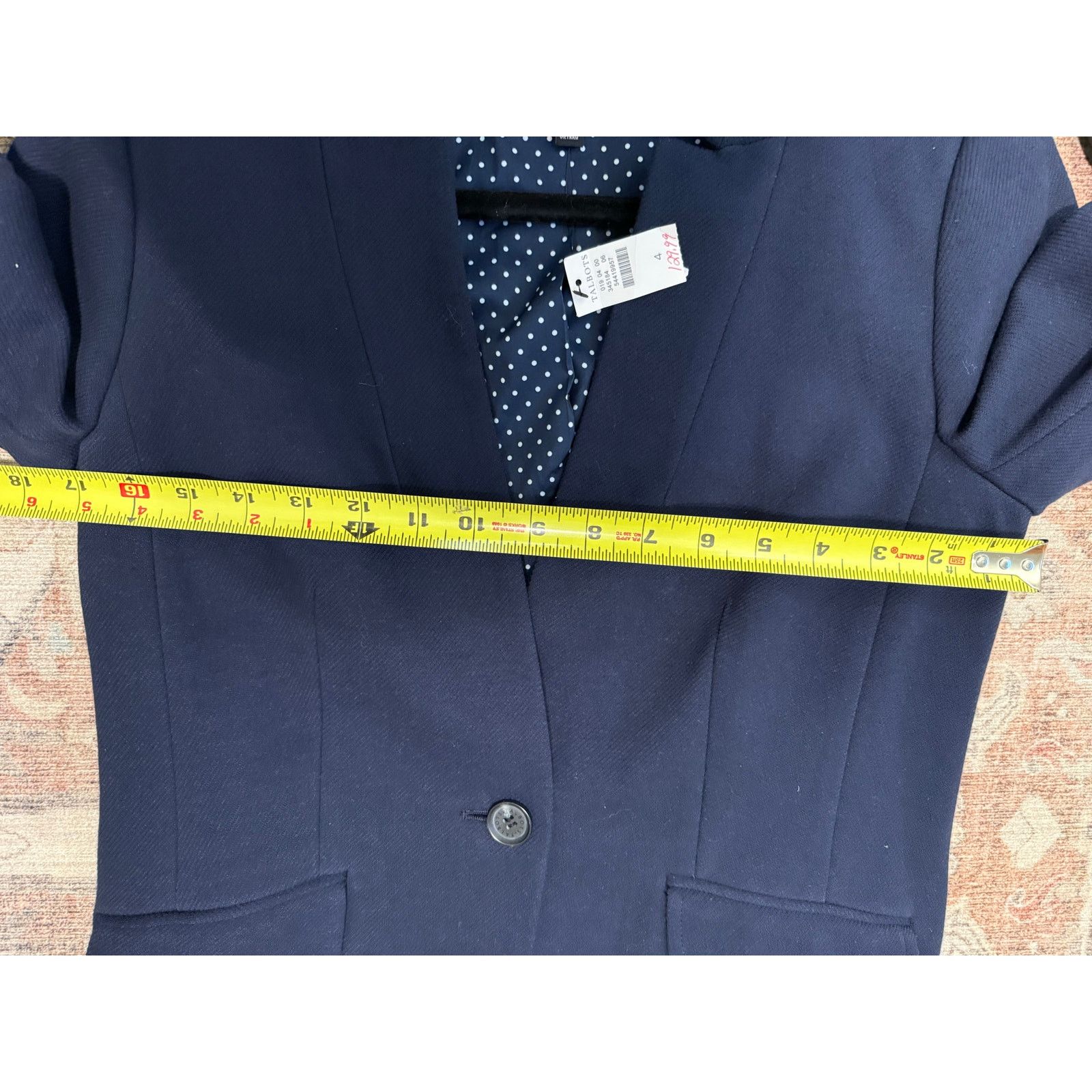 Talbots Talbots NWT PIQUÉ KNIT BLAZER in Indigo Blue, Sz 4, MP $179 Size S / US 4 / IT 40 - 6 Thumbnail