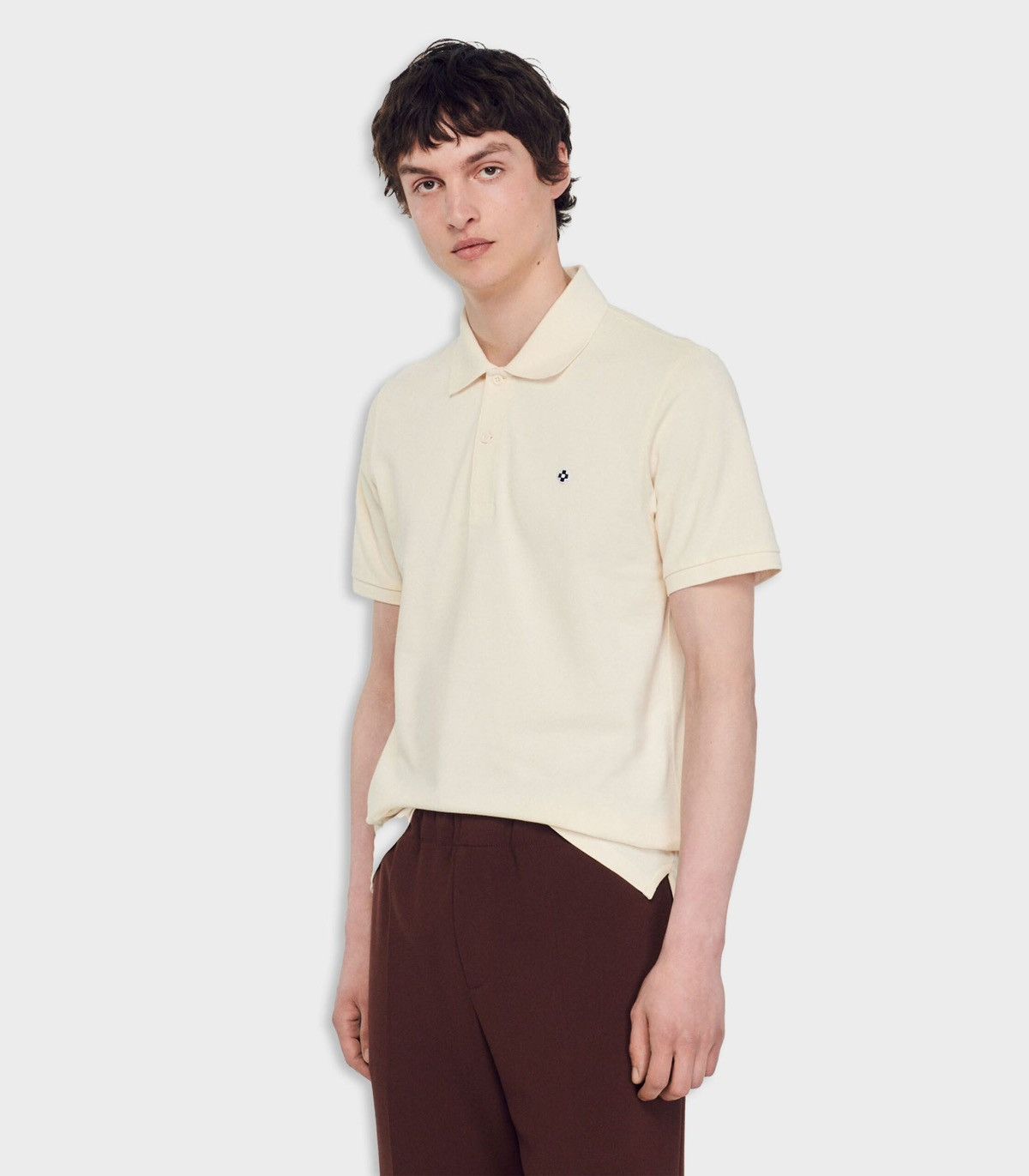 Designer × Sandro Sandro Paris cross chest logo flower aesthetic polo tee Size US M / EU 48-50 / 2 - 2 Thumbnail