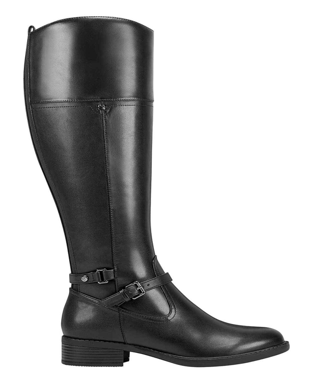 Other Easy Spirit Black Leather Leigh Wide Calf Riding Boots 6 Size US 6 / IT 36 - 2 Thumbnail