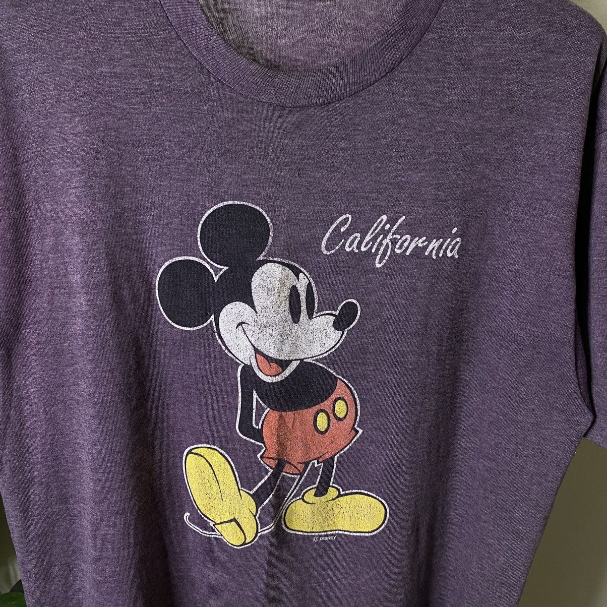 Mickey Mouse Vintage 1990s Disney Mickey Mouse Velva Sheen T Shirt Size US XL / EU 56 / 4 - 2 Thumbnail