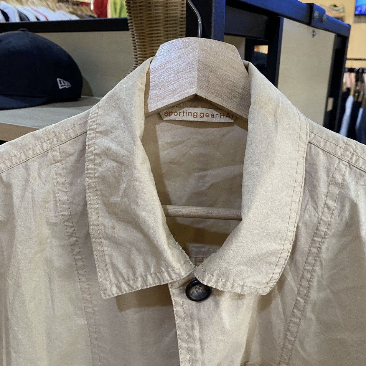 Hai Sporting Gear Vintage Hai Sporting Gear Issey Miyake Beige Worker Jacket Size US M / EU 48-50 / 2 - 9 Thumbnail