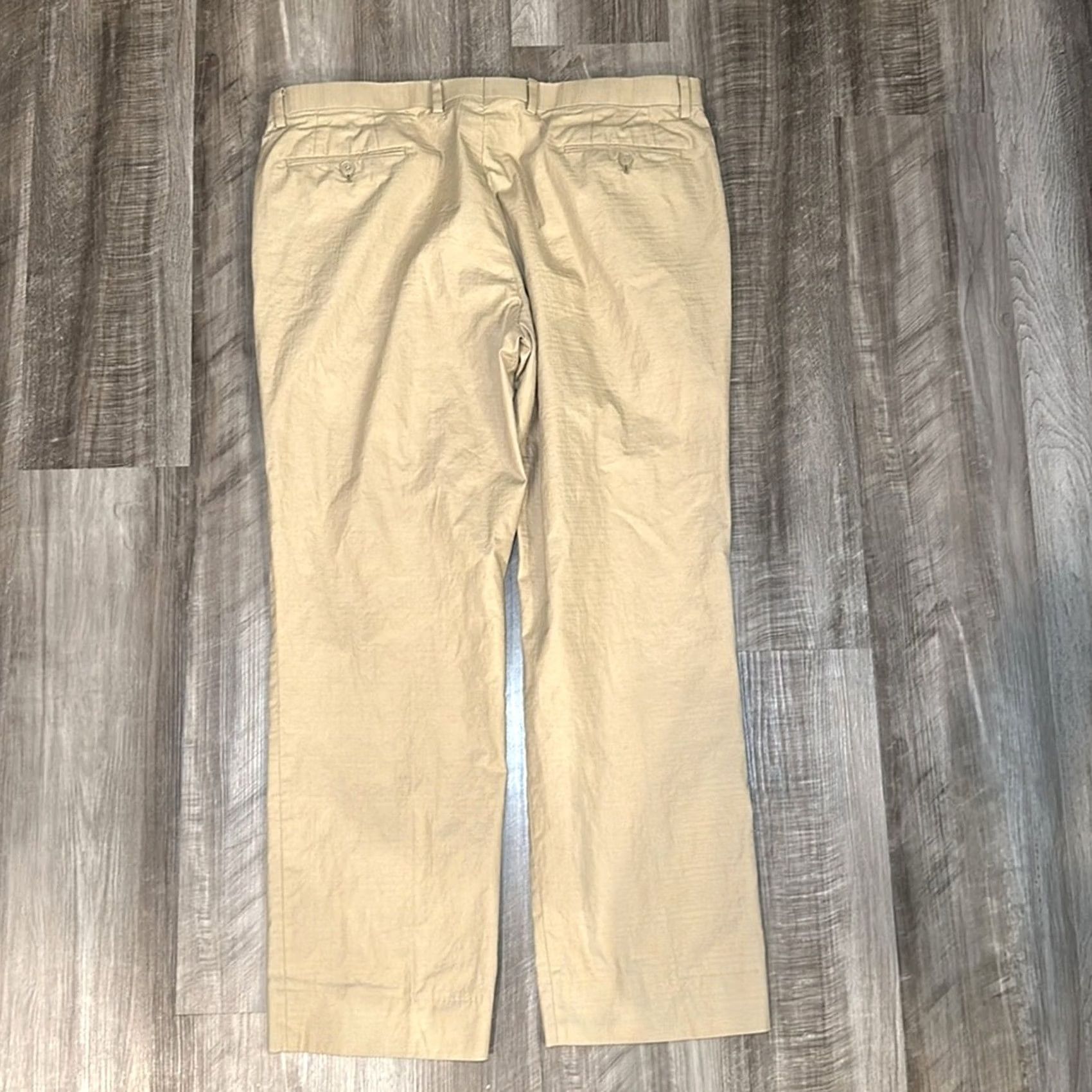 John Varvatos John Varvatos Plaid Chino Dress Pants Men 38 Regular Tan 30in Inseam Size US 38 / EU 54 - 3 Thumbnail