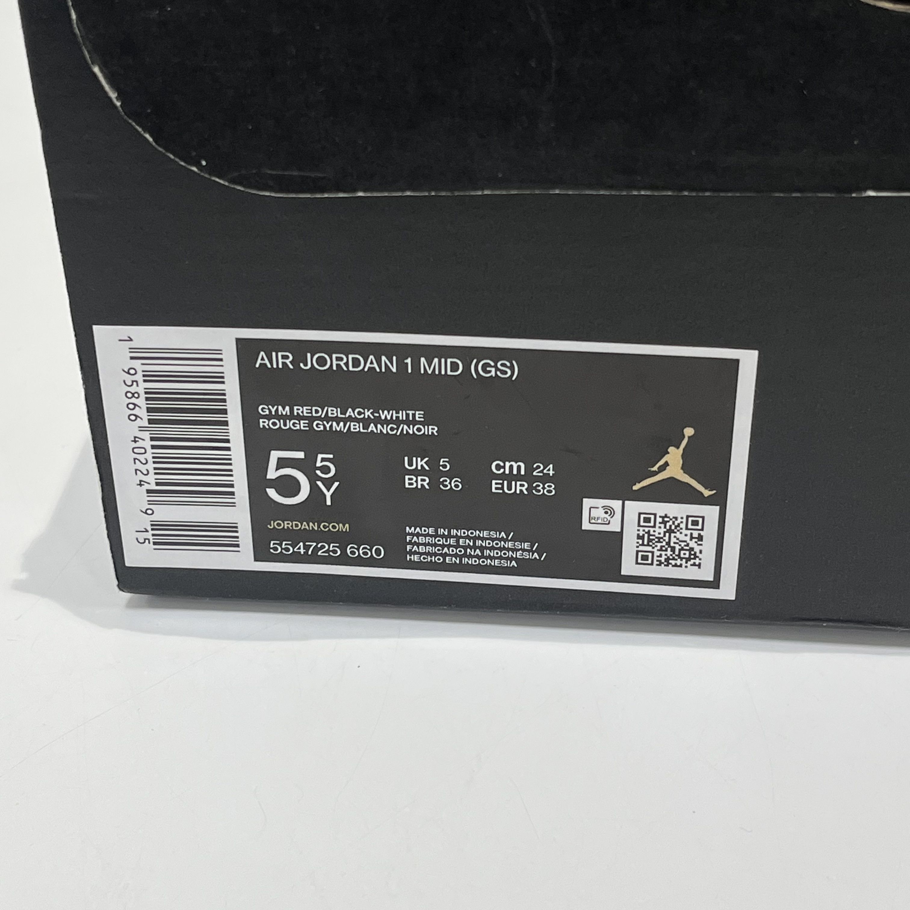 Nike Air jordan 1 Mid reverse Bred 2021 (GS) Size US 5.5 / EU 38 - 7 Thumbnail