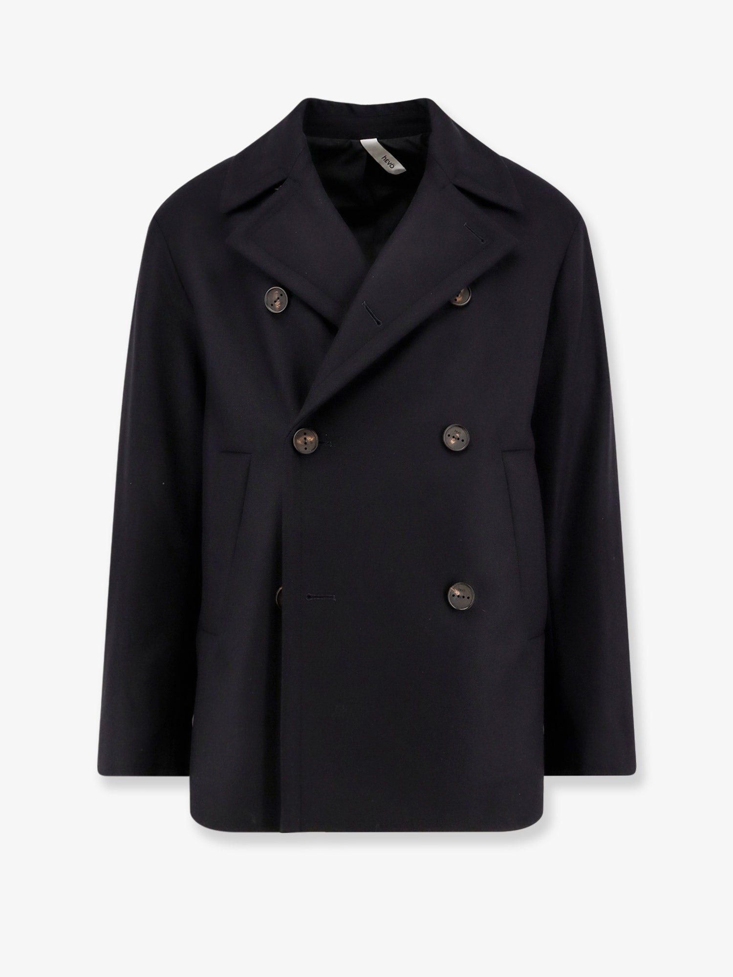 Hevo Trani Double-Breasted Wool Blend Coat Size US XL / EU 56 / 4 - 1 Thumbnail