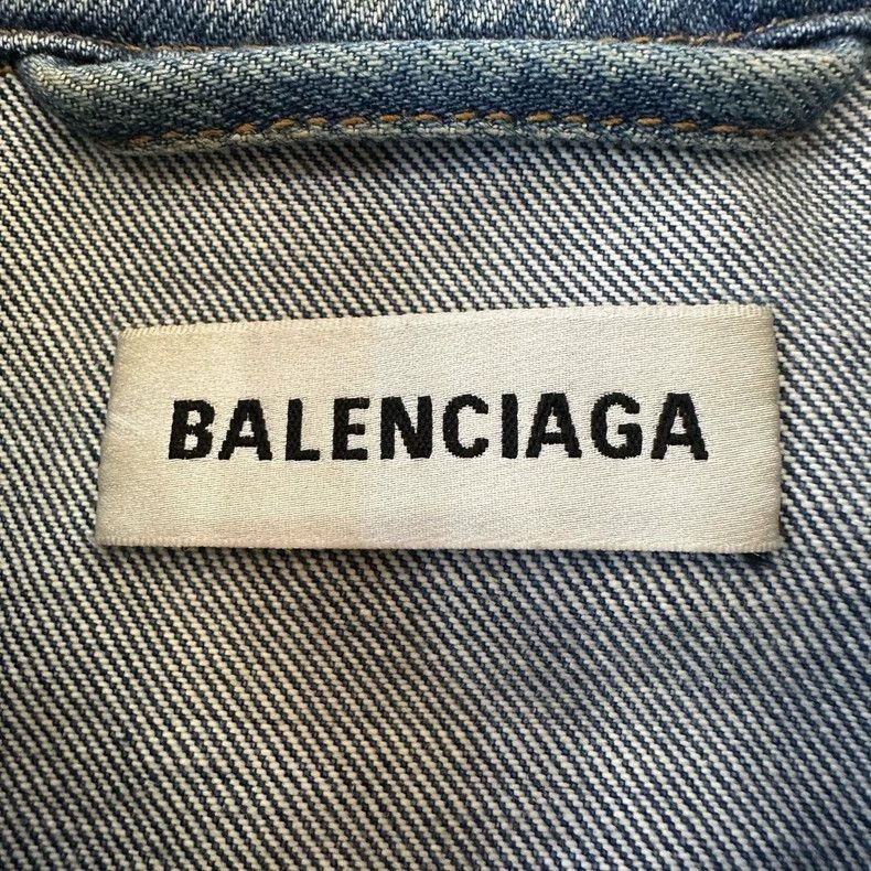 Balenciaga Oversized Graffiti Denim Jacket by Balenciaga-2505 Size S / US 4 / IT 40 - 3 Thumbnail