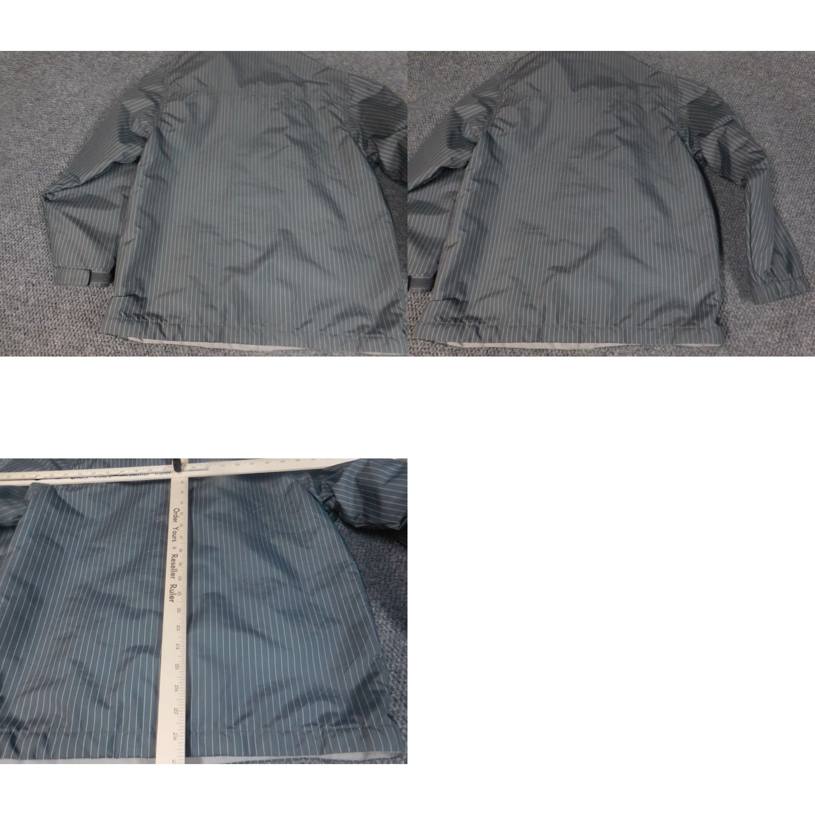Old Navy Old Navy Coat Womens XL Green Striped Full Zip Denim Cotton Blend Size XL / US 12-14 / IT 48-50 - 8 Thumbnail