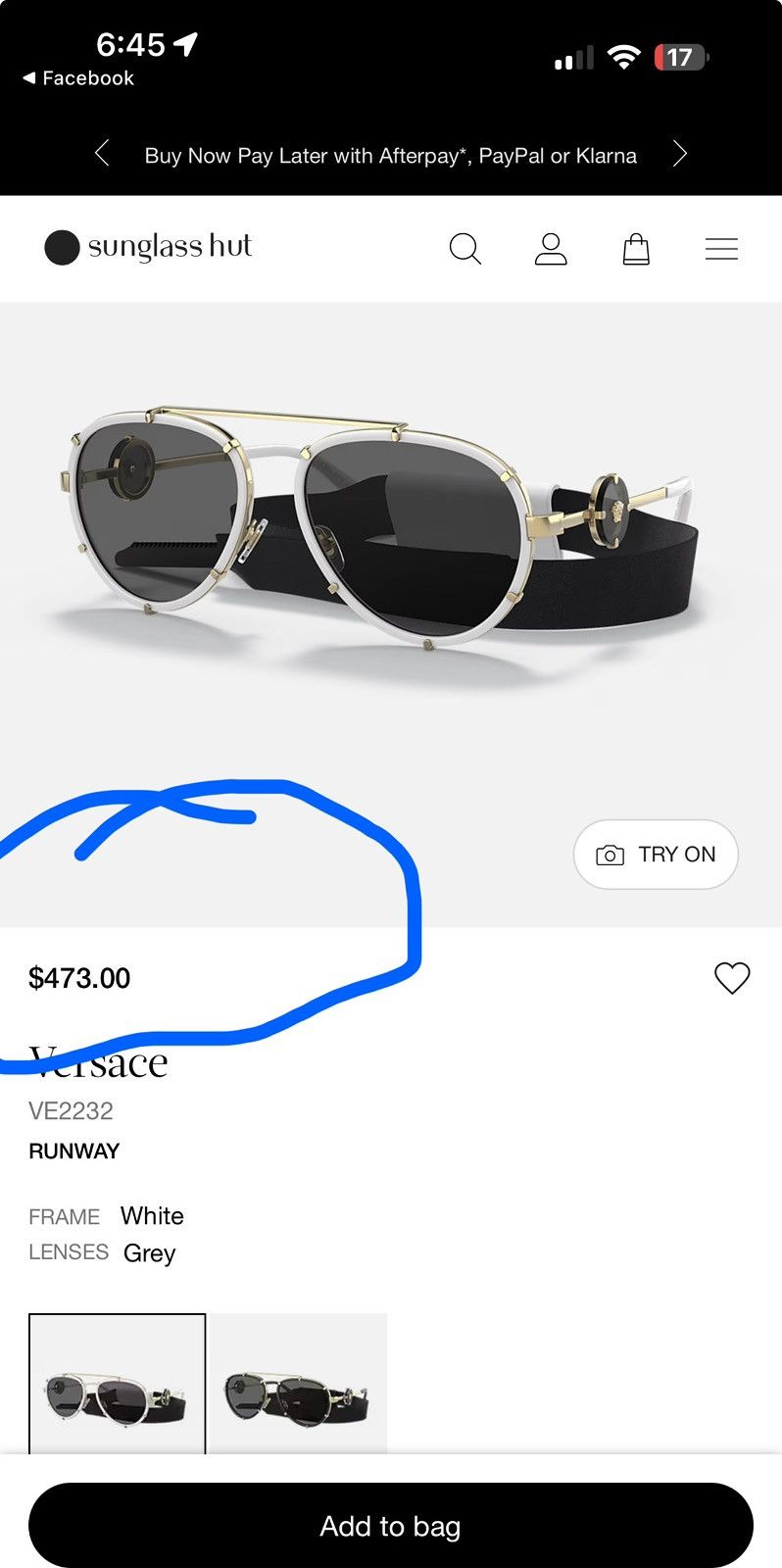 Versace Versace Luxury Sunglasses VE2232, Runway Size ONE SIZE - 9 Thumbnail