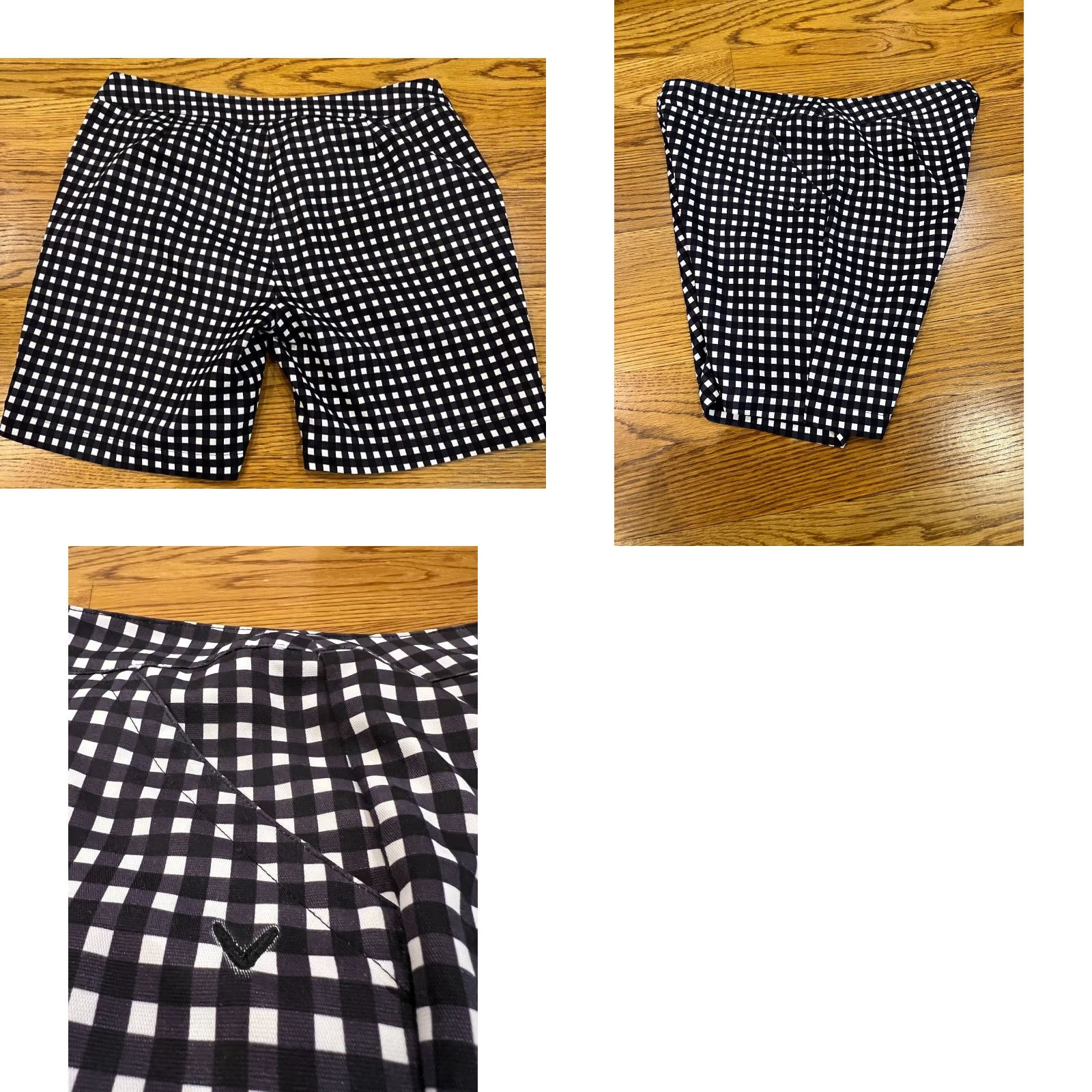 Callaway Callaway Opti-Dri Golf Shorts Bermuda Women Black Gingham Size 8 Size 30" / US 8 / IT 44 - 8 Thumbnail