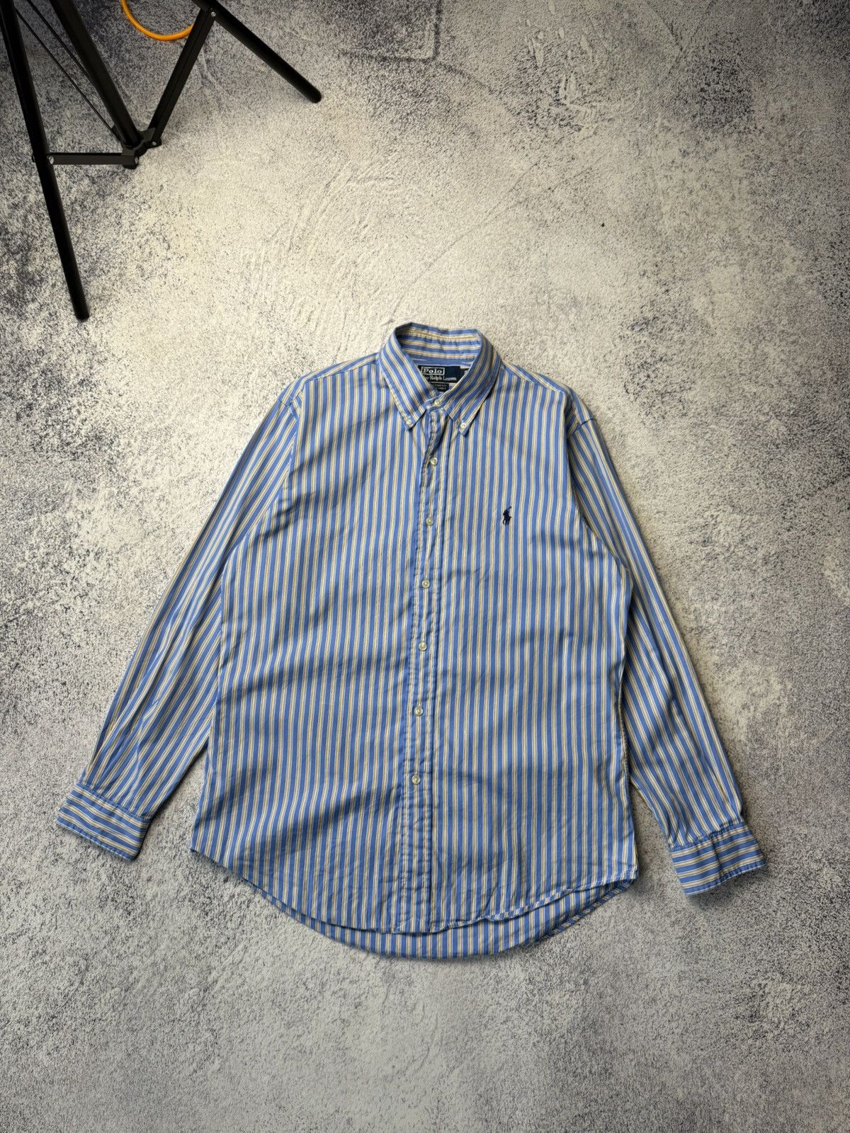 Polo Ralph Lauren Vintage RALPH LAUREN Striped long Sleeved Shirt Rare Size US M / EU 48-50 / 2 - 1 Thumbnail