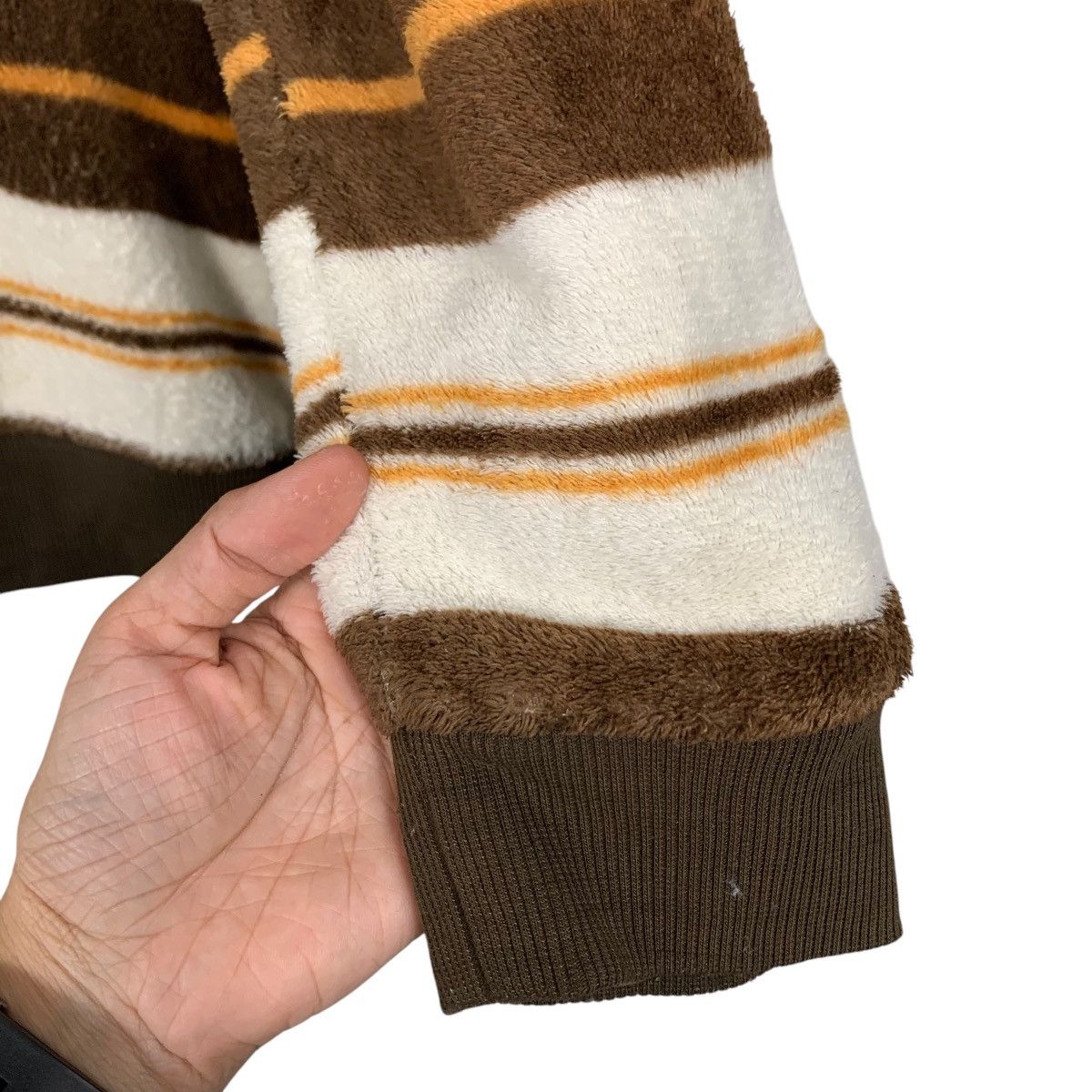 Hang Ten HANG TEN Small Logo Striped Fleece Sweatshirts #2272-C100 Size US L / EU 52-54 / 3 - 8 Thumbnail