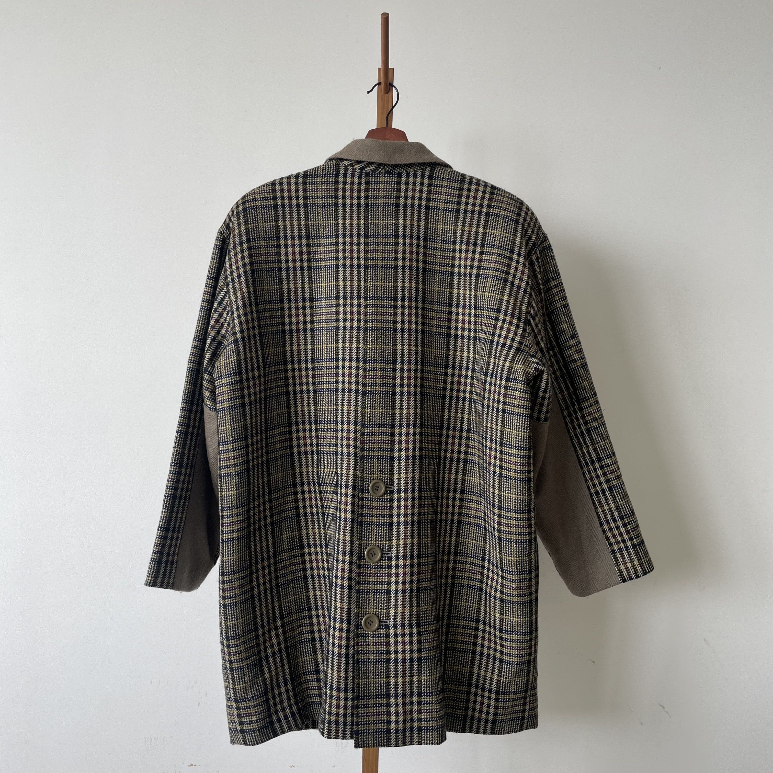 Vintage Christian Dior Plaid Double Breasted Coat