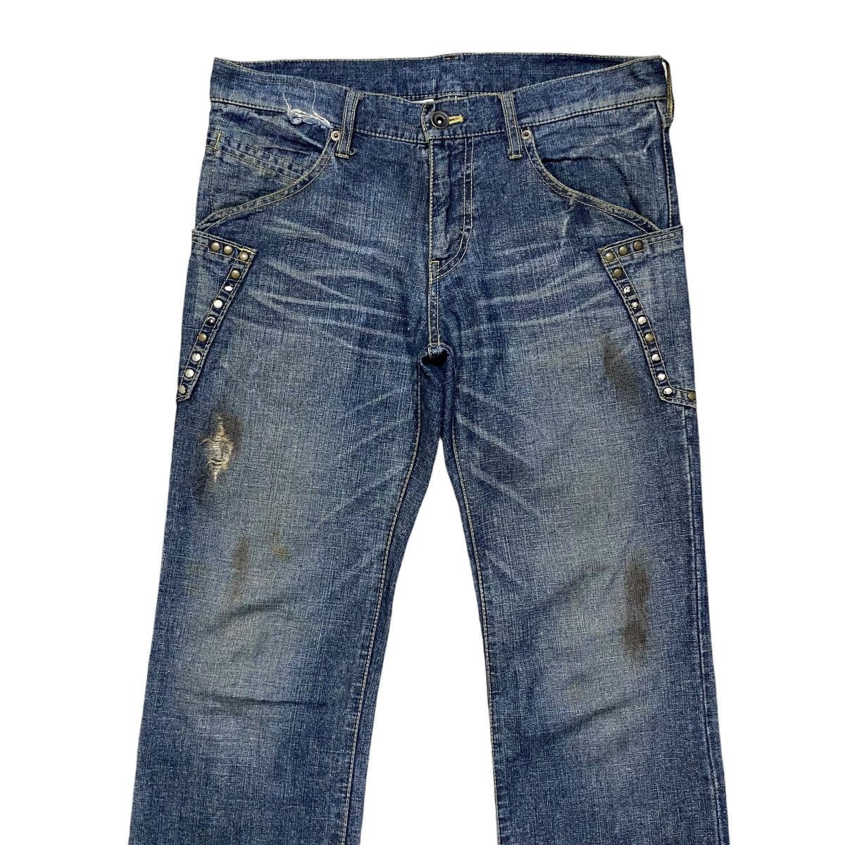 ABAHOUSE ABAHOUSE Rusty Denim Studded Jeans Size US 31 - 3 Thumbnail