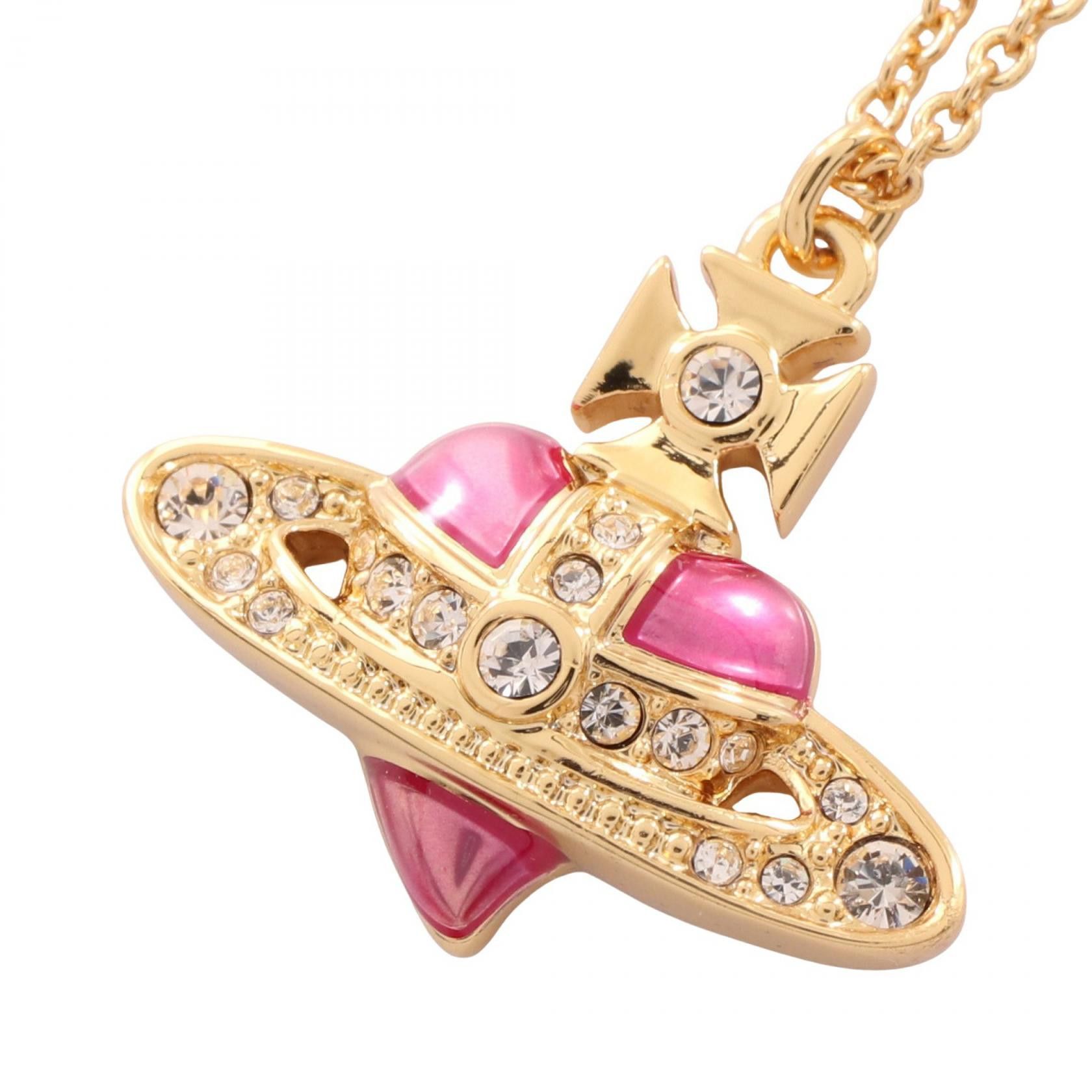 Vivienne Westwood Vivienne Westwood Vivienne Westwood DIAMANTE HEART Necklace Metal Necklace 630203BM02R927 DUTY FREE for USA Size ONE SIZE - 1 Thumbnail
