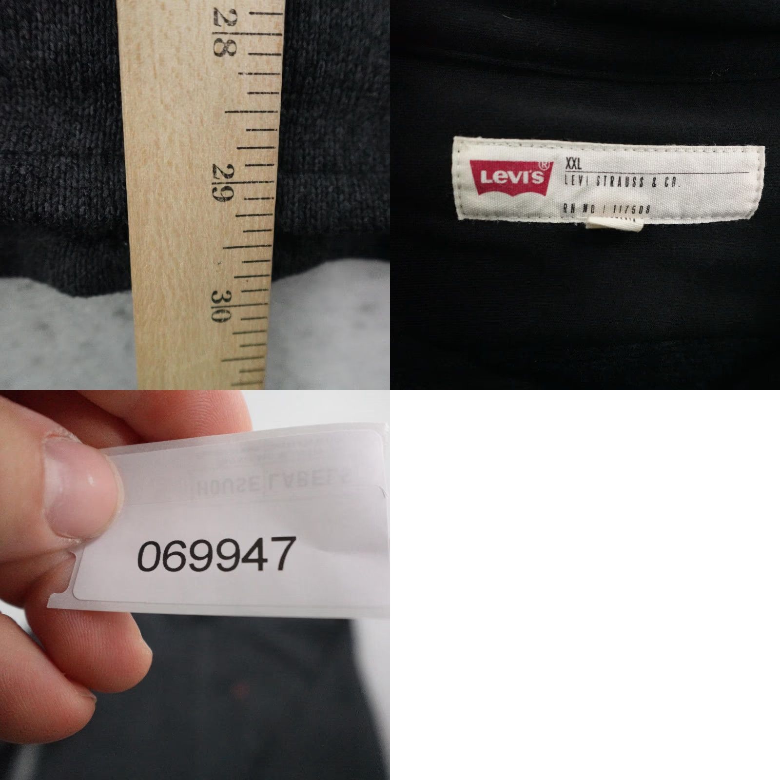Levi's Levis Shirt Mens 2XL Gray Knit Button Up Fleece Overshirt Shacket Dual Pocket Size US XXL / EU 58 / 5 - 8 Thumbnail