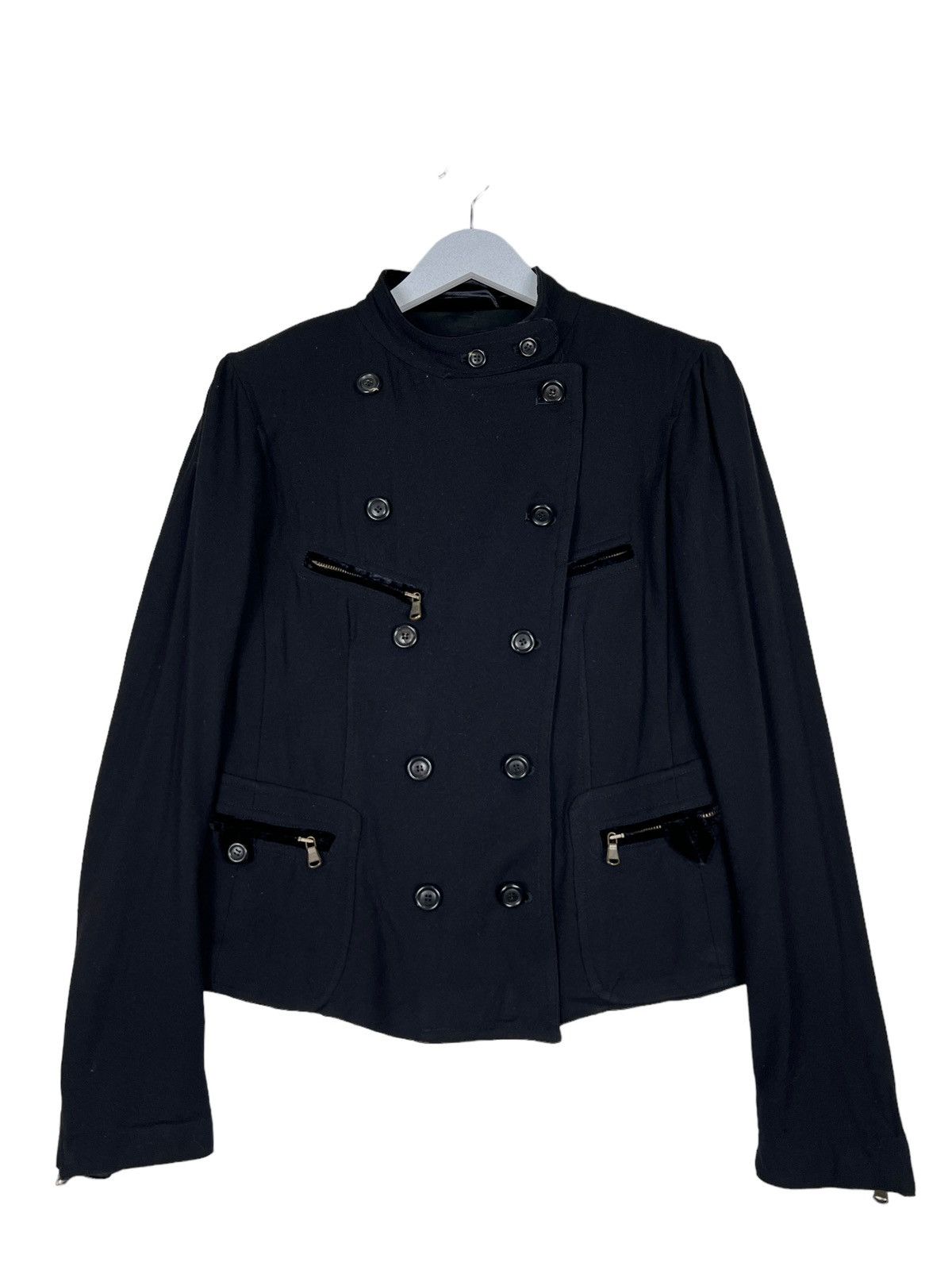 Donna Karan 🔥 DONNA KARAN NY MULTI BUTTON ZIPPER JACKET MADE IN ITALY Size US M / EU 48-50 / 2 - 2 Thumbnail
