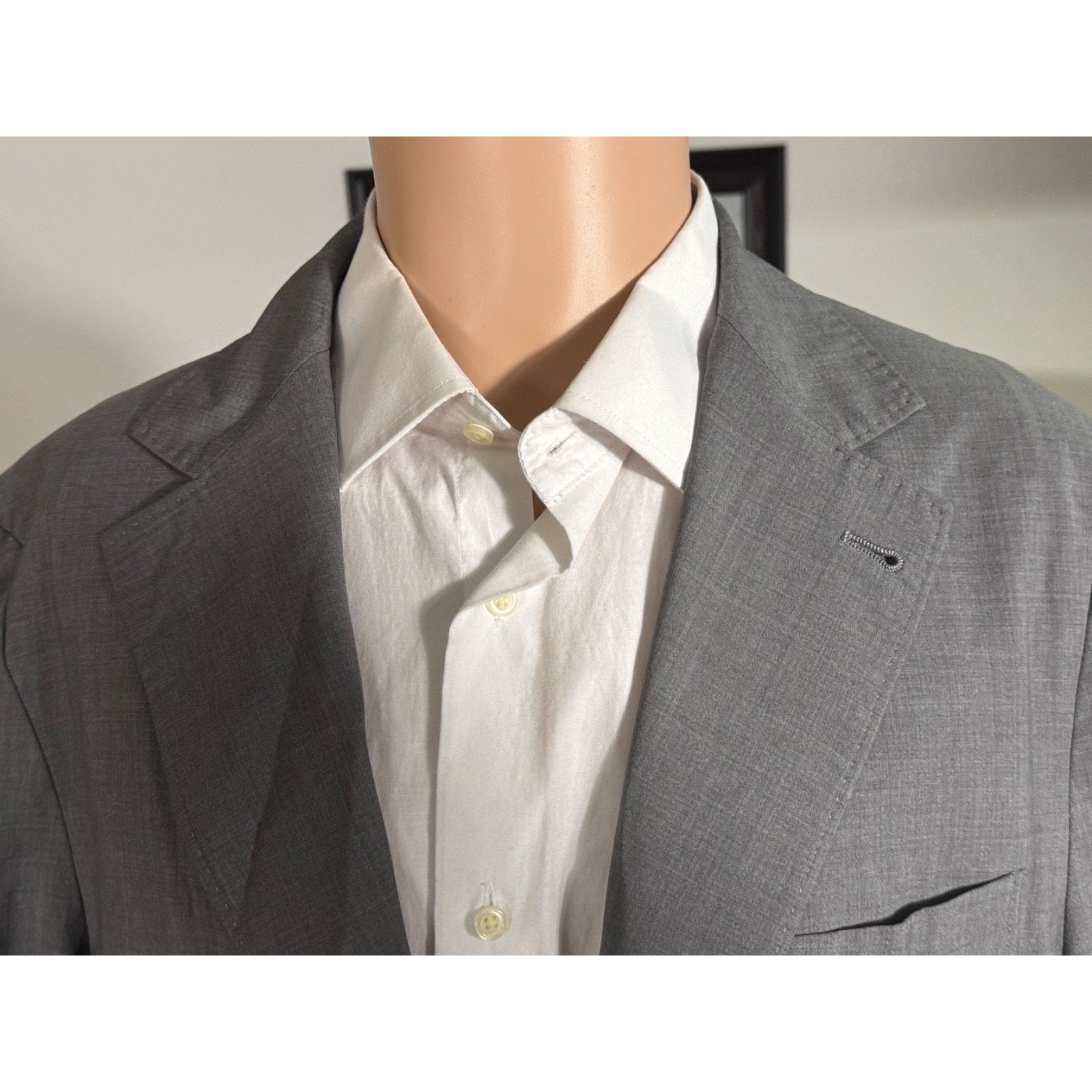 Brunello Cucinelli Brunello Cucinelli Gray Wool Silk Unstructured Blazer 44R Size 44R - 7 Thumbnail