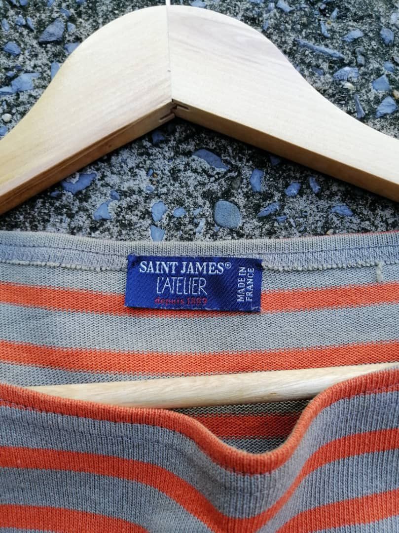 Designer × Saint James Saint James L'atelier Stripe Longsleeve Shirt Size M / US 6-8 / IT 42-44 - 3 Thumbnail