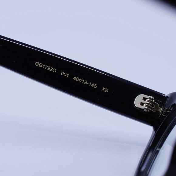 Gucci Gucci GG1792O 001 Eyeglasses Shiny Black 46mm Square Frame Size ONE SIZE - 7 Thumbnail