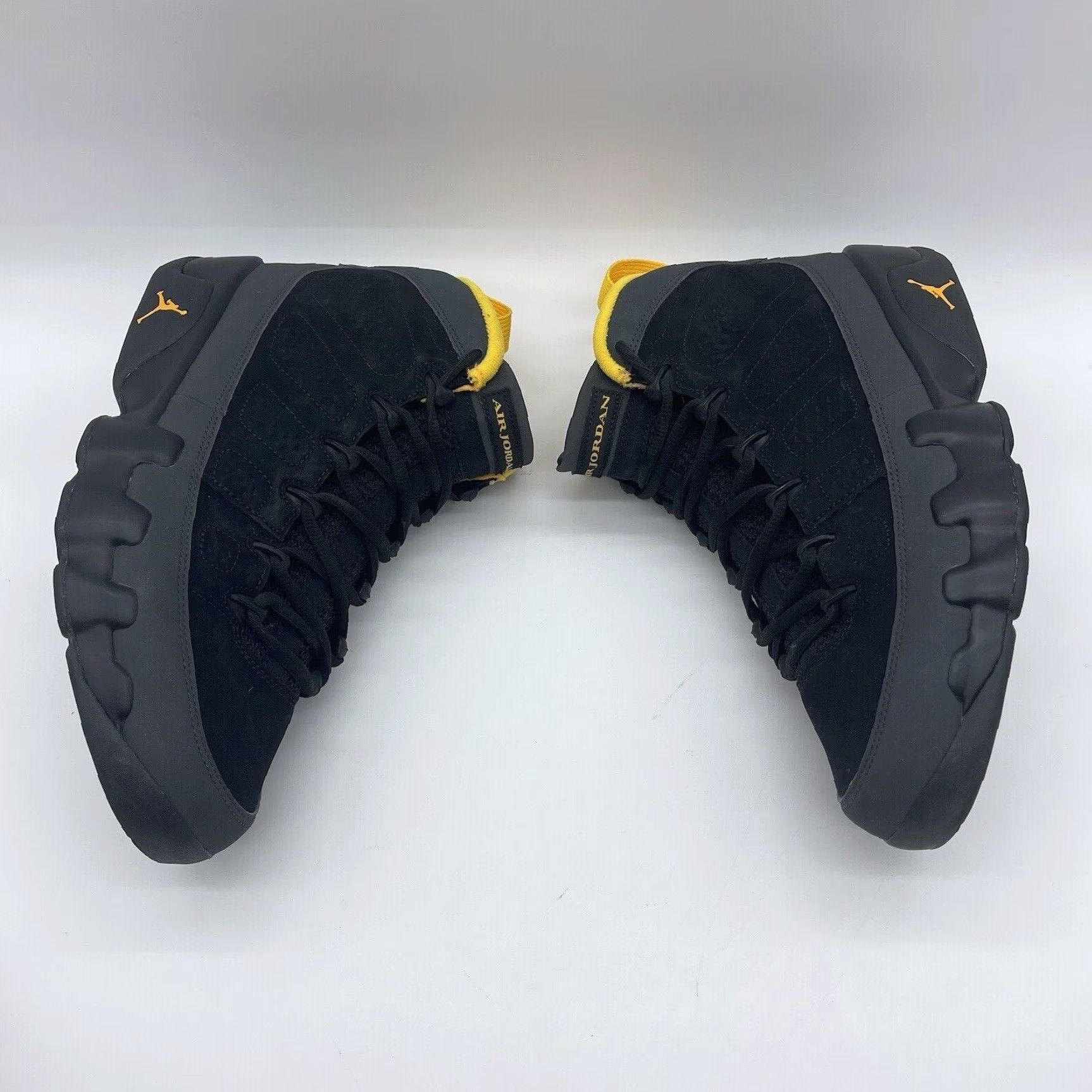 Jordan Brand Nike Air Jordan 9 Retro Sneakers Men 9.5 Dark Charcoal Black University Gold CT8019-070 Activewear Casual Leather/Nubuck Mid Top Size US 9 / EU 42 - 4 Thumbnail